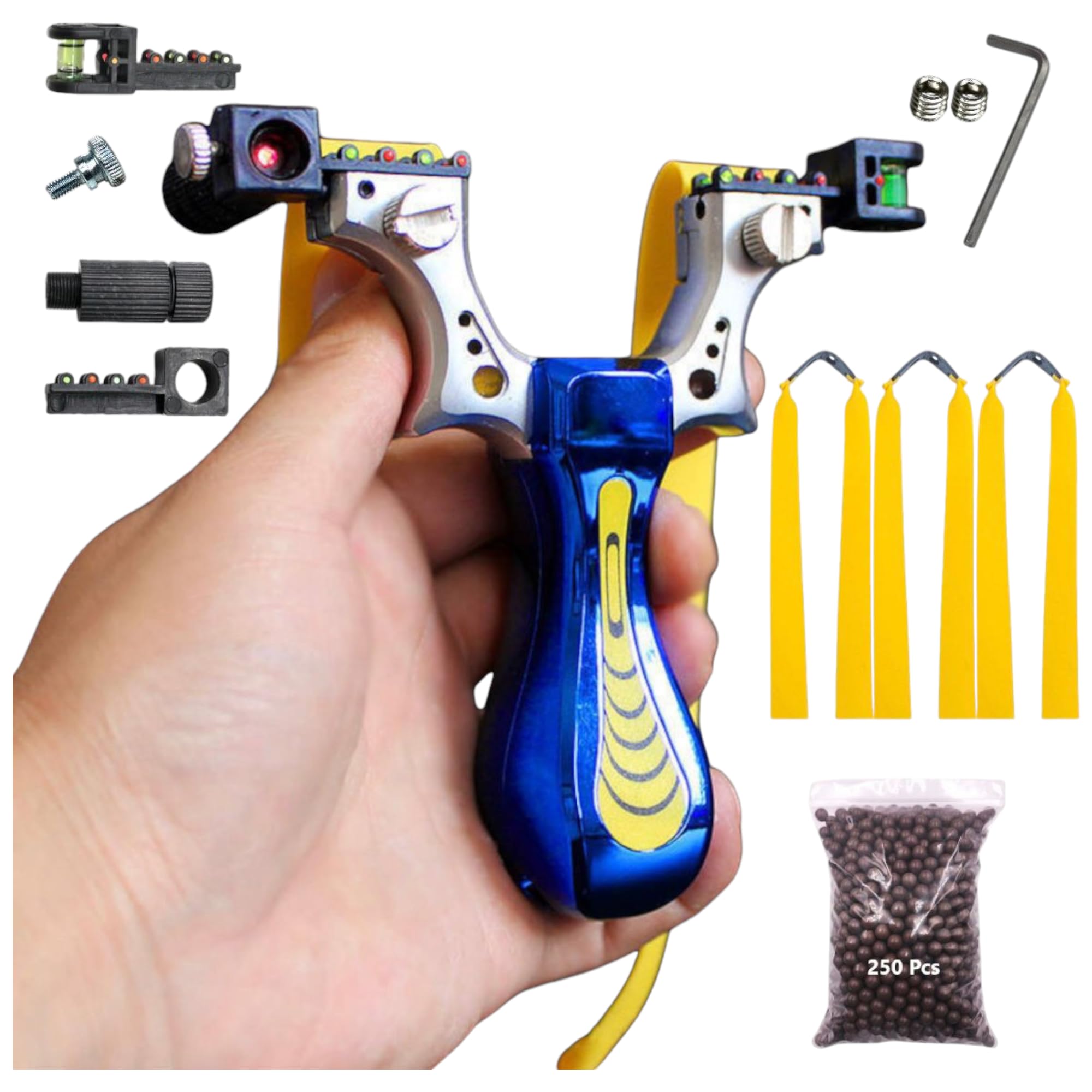 Marksman® Alloy Quick Pressure Cobra Laser Light Infrared Slingshotfor Adults || Beginner for Outdoor Games || Recreational Fishing & Fitness Toy Set || Target Games Slingshot for Hiking & Camping