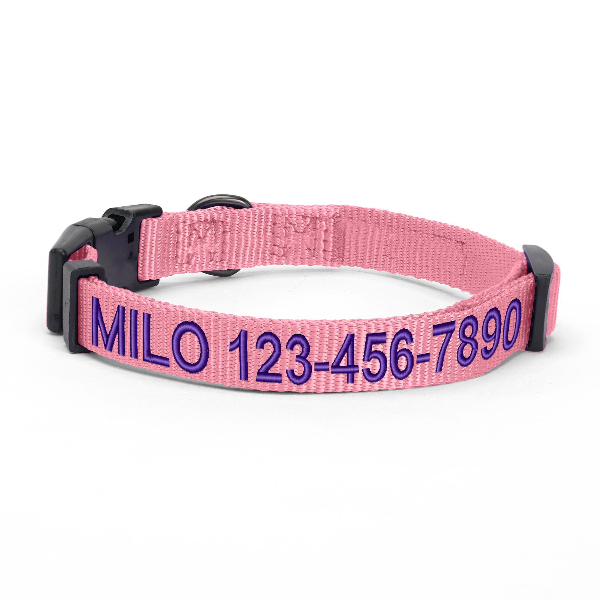 Pawtitas Personalized Dog Collar Medium Dog Collar Embroider with Name Phone Number Puppy Collar Adjustable Customized Collar for Medium Dogs Breeds