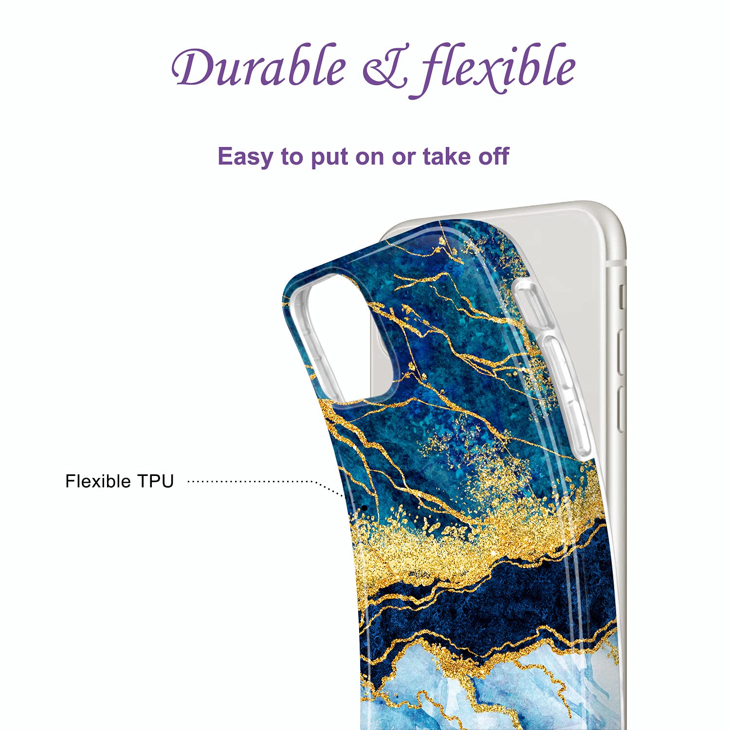 JIAXIUFEN Compatibile con iPhone 15 custodia oro