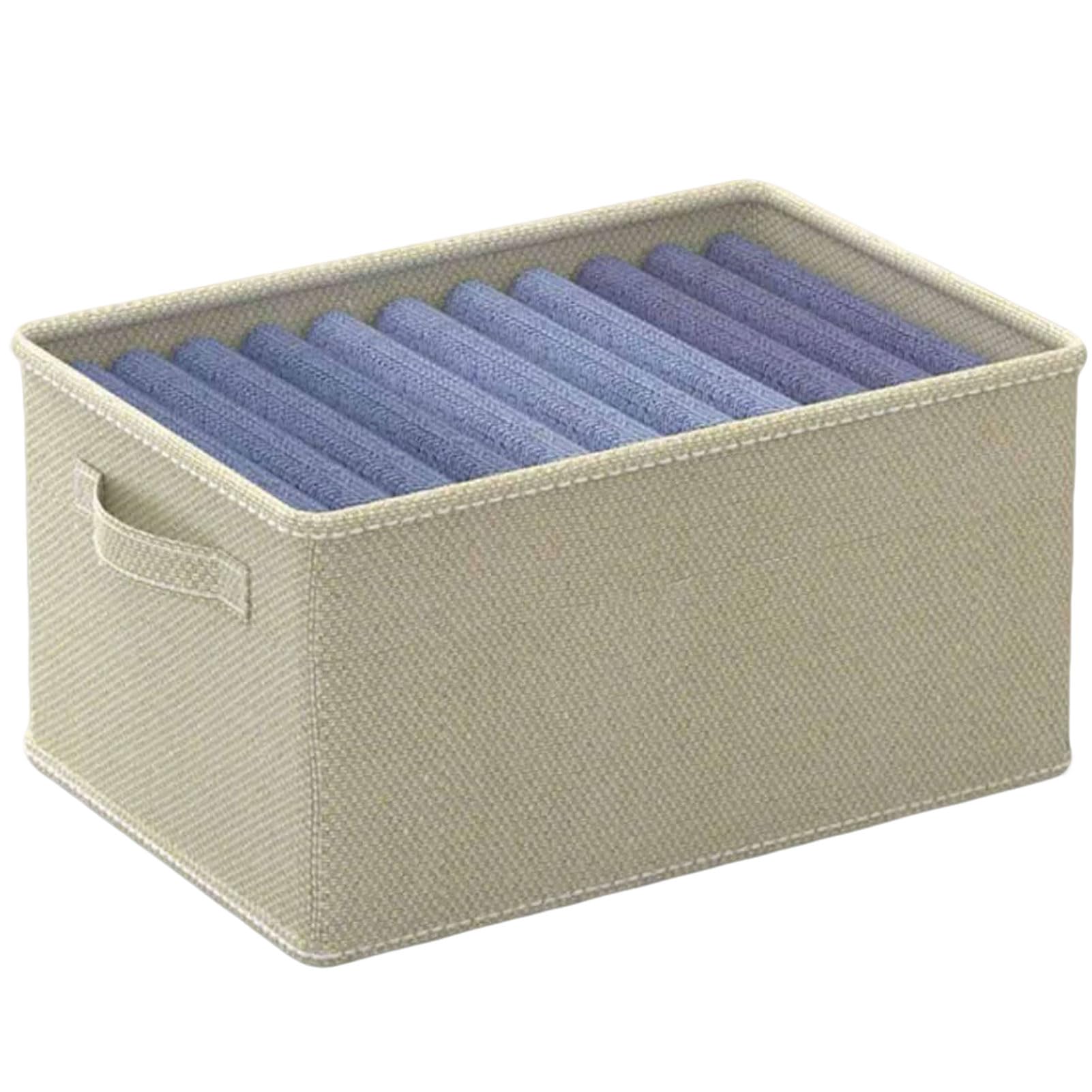 Aufbewahrungsbox aus Stoff mit Deckel, faltbarer Schrank- und Schubladen-Organizer für Kleidung, Hosen und Pullover, ideal für Zuhause und Wohnheim