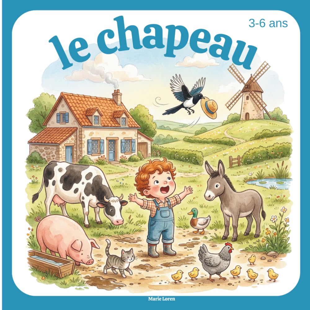 Le chapeau: Livre enfant 3-6 ans • Animaux de la ferme