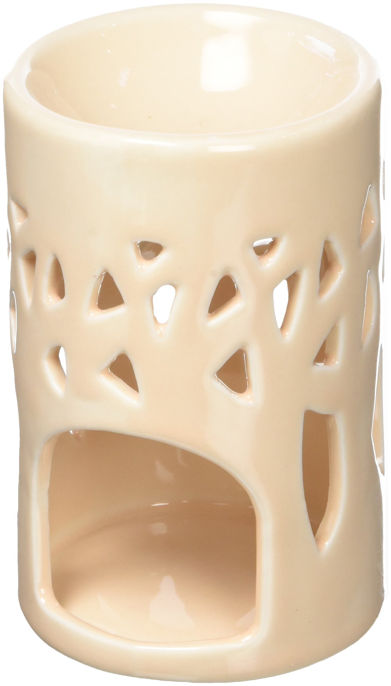 Zen'Arôme - Bruciatore per profumo, diffusore di olio e profumo, portacandele per aromaterapia in ceramica con proiezione di luce, altezza 9 cm, colore grigio Loob