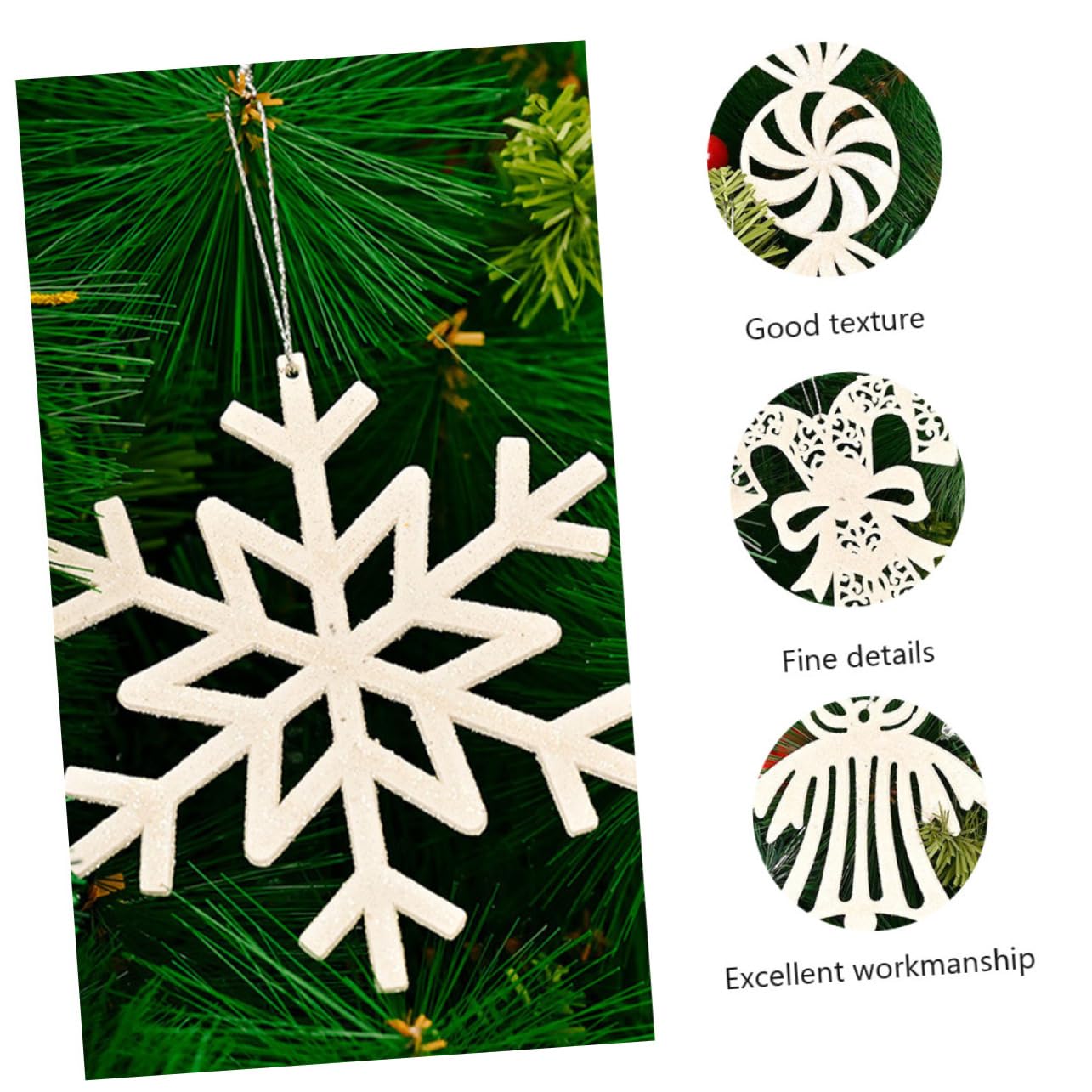 Cabilock 2 Juegos Colgante De Árbol De Navidad Adornos De Baston De Adornos De Campana De Navidad Decoración del Árbol De Navidad De Polivinilo 15 Uds * 2