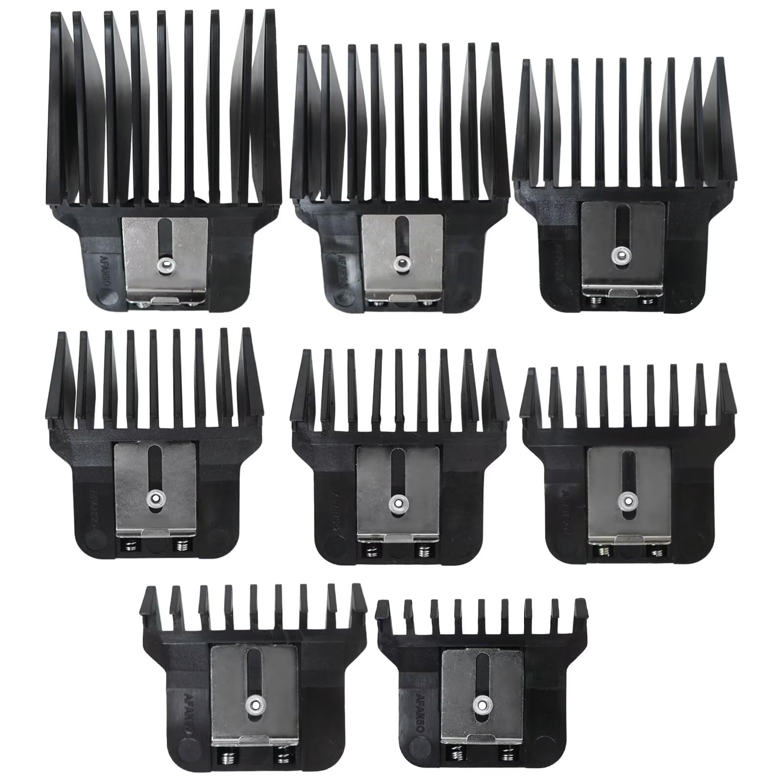 WELURE Complete Clipper Guard Collection for Andis pm-t, pmt-2, D-4, D-5, D8, GI, GTO, slii, rt-1-8 Sizes (1/32