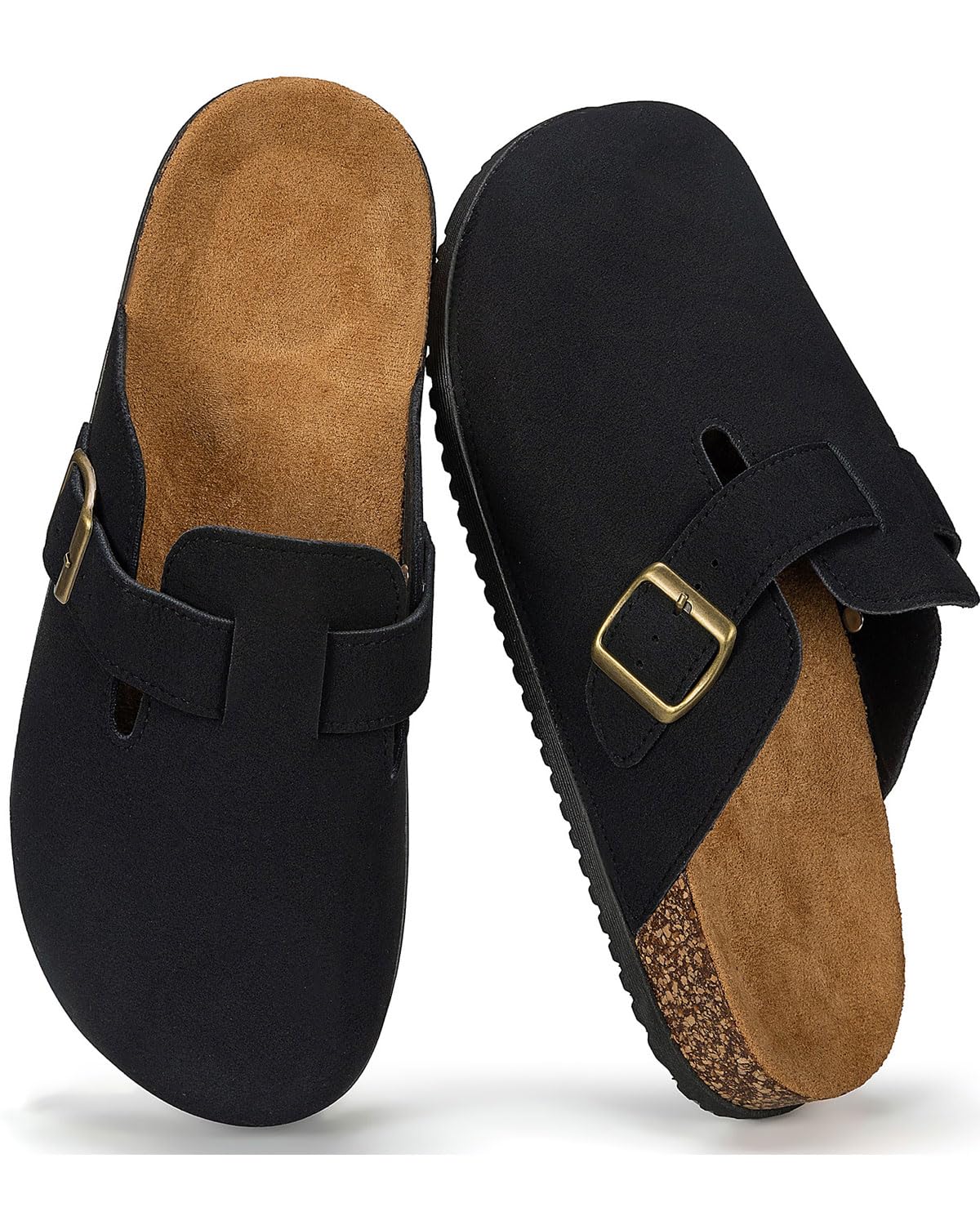LANGDU Sabots Mules Homme Femme Cuir Antidérapants Semelle Bout Fermé 38-46