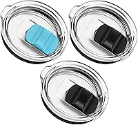 Vista 21 de Vaso de 20 onzas, tapas de repuesto compatibles con YETI Rambler de 16/20 onzas, taza apilable de 24 onzas, taza con popote de 25 onzas, sin BPA e