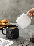 Ceramic Coffee Mugs Gift Set, 17 oz Mug Set of 4, Large Capacity Coffee Cup Set Tea Cup Tasse à café Big Stoneware Mug for Latte, Hot Chocolate, Cocoa, Cappuccino