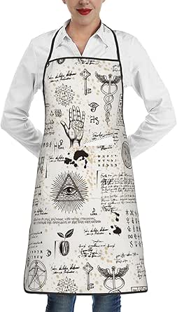 Tablier De Cuisine En Toile De Coton - Unisexe, Taille Unique, Noir - Cadeau Pour Chef Ou BBQ