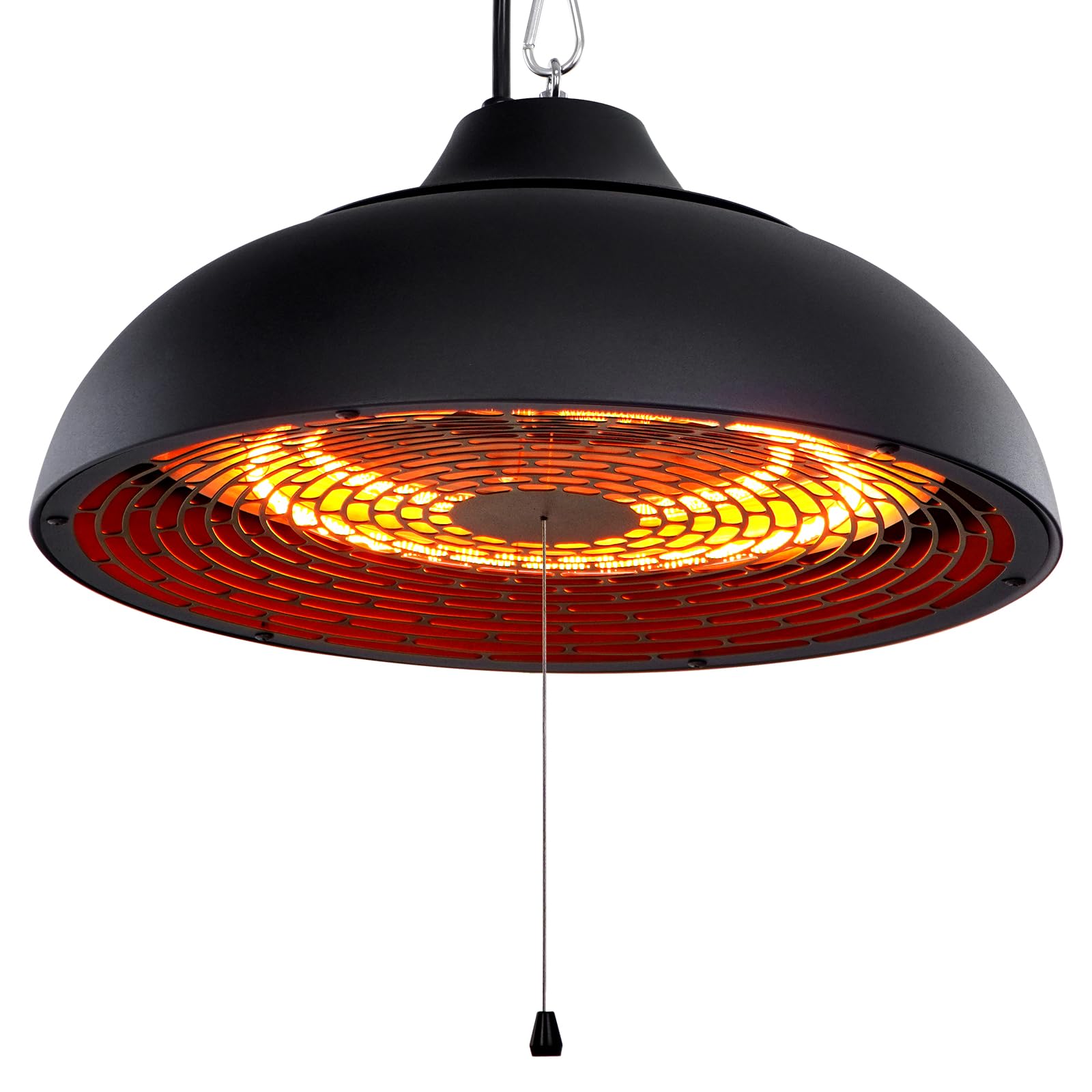 Photo 1 of **BROKEN TUBE***Hanging Outdoor Electric Heater, Infrared Patio Heaters for Outdoor Indoor Use, Ceiling Garage Heater with 3 Adjustable Modes 600W/900W/1500W. BLACK