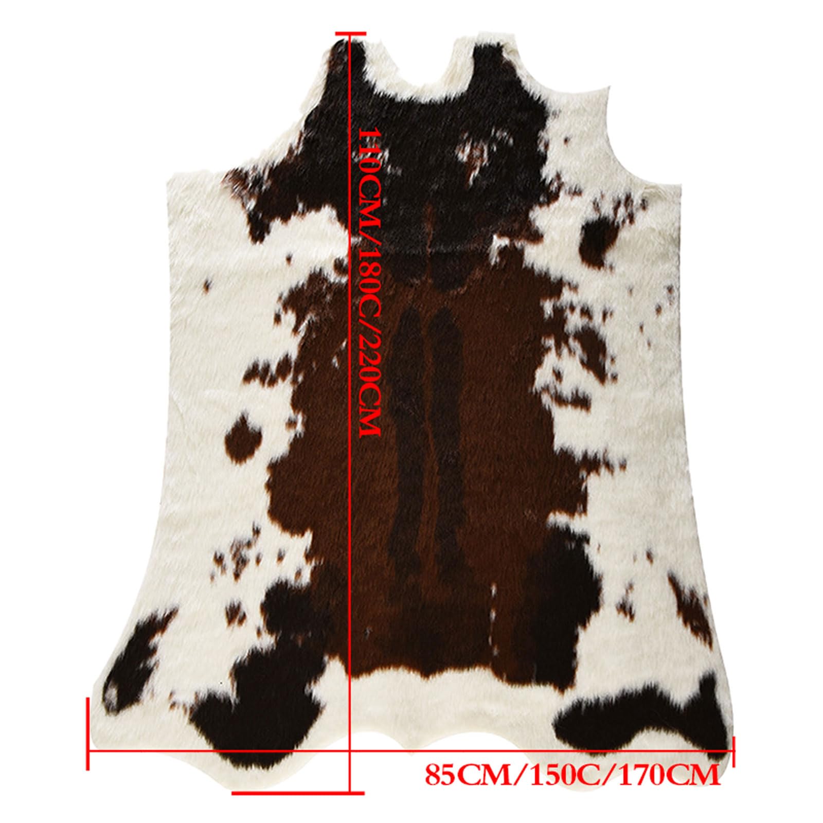 Tapis Imprimé Cowhide,Tapis Imprimé Vache,Tapis en Fausse Fourrure Imitation Peau De Vache,Tapis Imprimé,Moelleuse,Lavable en Machin,AntidéRapant,Facile d'entretien,pour De Canapé