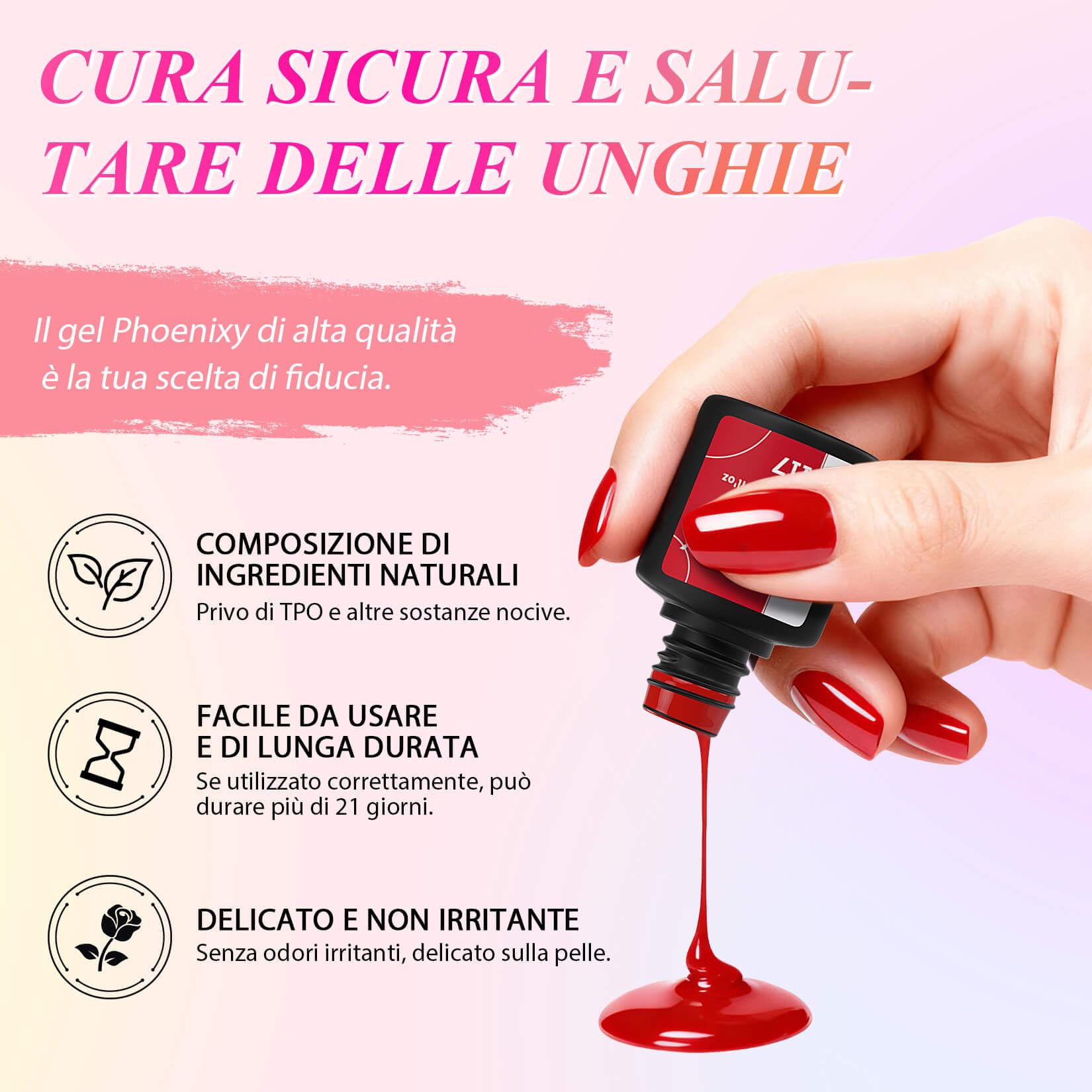 Phoenixy 30Pz Kit Semipermanente Unghie con Fresa per Unghie 25 Colori Kit Unghie Gel Completo con 48W U V/LED Lampada Base e Top Coat Kit Professionale per Nail Art da Salone