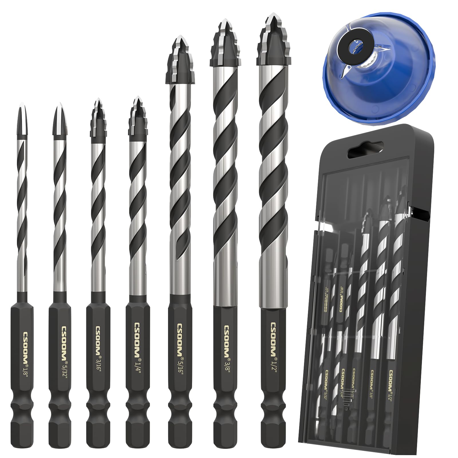 CSOOM Masonry Drill Bit Set - 10 Pieces -10 CSOOM Masonry Drill Bit Set - 10 Pieces -10