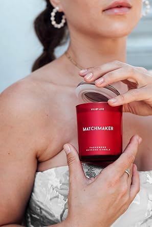 Eye of Love Matchmaker Red Diamond Pheromone Massage Oil Candle - Shea Butter Base to Attract Him - 5 fl oz / 150ml