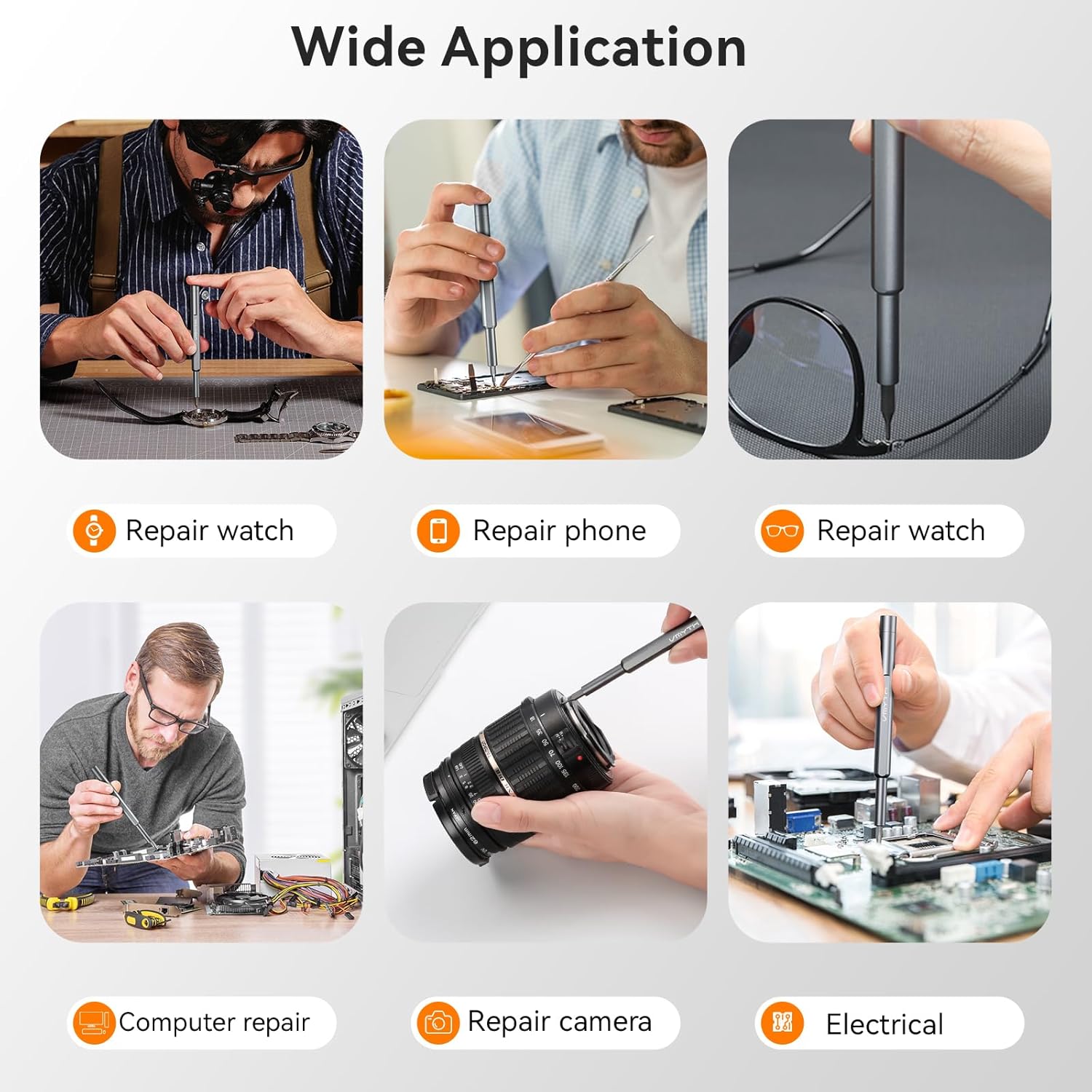 46 in 1 Small Precision Screwdriver Set, Magnetic Electronics Repair Tool Kit with Pop-Up Case, S2 Steel Bits, Mini Torx Star Screwdriver for Computer, Laptop, iPhone, Watch, Glasses, Switch