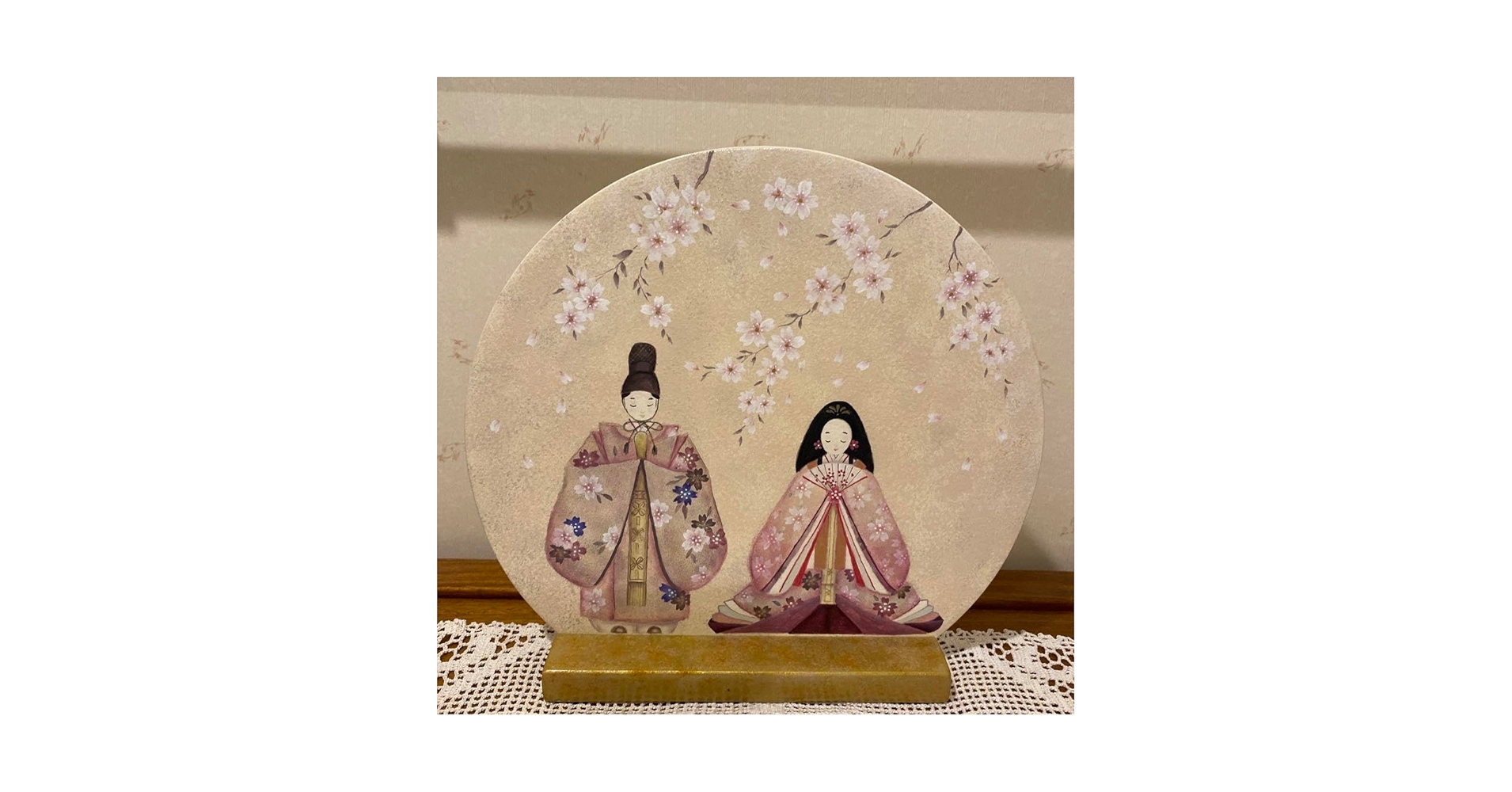 Amazon | トールペイントお雛様飾りスタンド付き | 平飾り