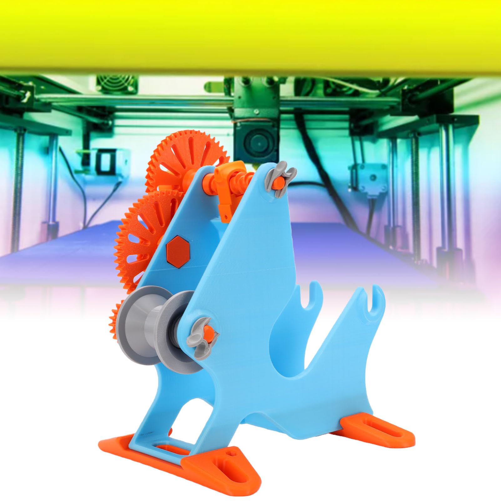FTVOGUE Filament-Spulenwickler, Handgekurbelt, 1 Kg, Abnehmbar, Modulares Design für 3D-Druck, Bastler, Filament-Transfer-Werkzeug, Konsistente Wickelergebnisse, Tragbarer Aufwickler