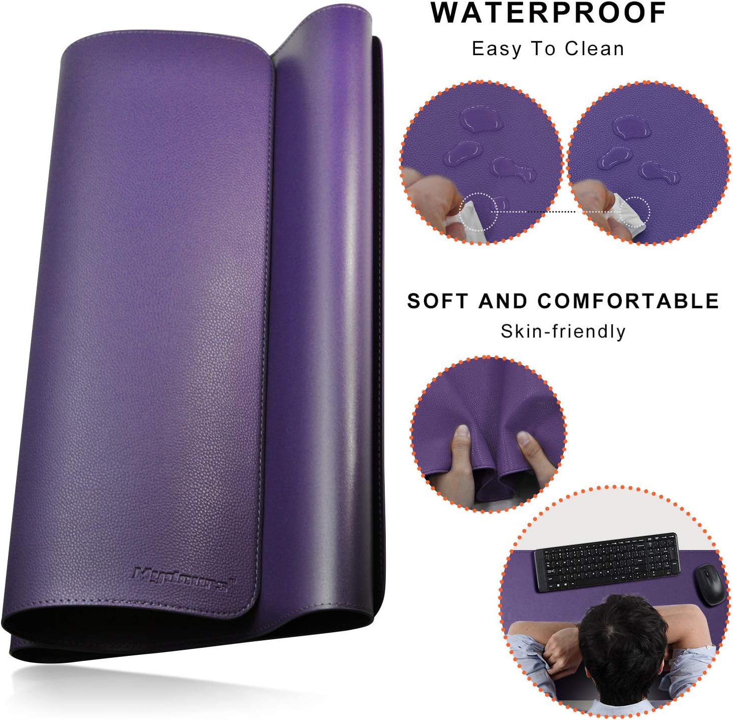 Exclusive Discount 🔥 Dual-Sided Multifunctional Desk Pad, Mydours PU Leather Waterproof Desk Blotter Protector, Leather Desk Wrting Mat Large Gaming Mouse Pad (37.4×15.7, Purple) Exclusive Discount 🔥 Dual-Sided Multifunctional Desk Pad, Mydours PU Leather Waterproof Desk Blotter Protector, Leather Desk Wrting Mat Large Gaming Mouse Pad (37.4×15.7, Purple)