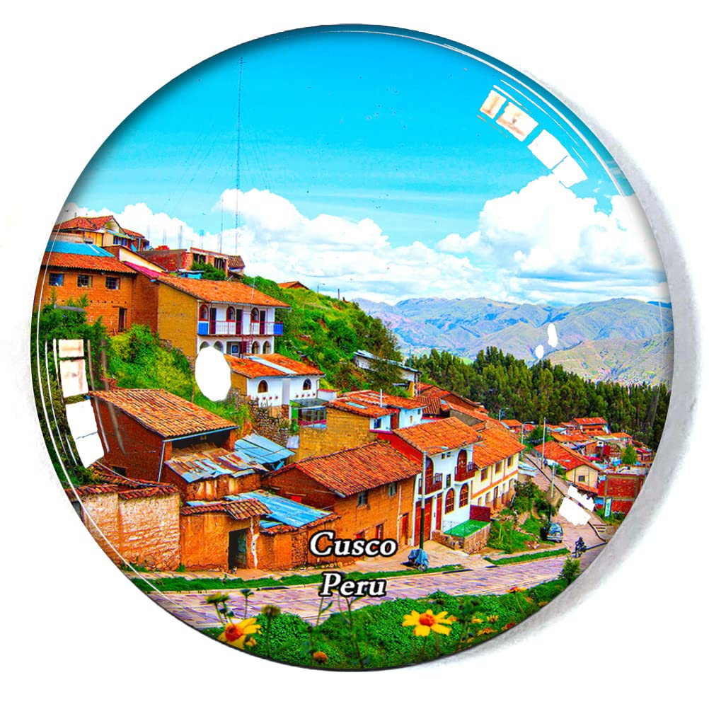 Calamita Da Frigorifero 3D Cusco Perù - Souvenir Di Viaggio In Resina Fatta A Mano - Dimensioni 8x5 Cm - Idea Regalo - 5