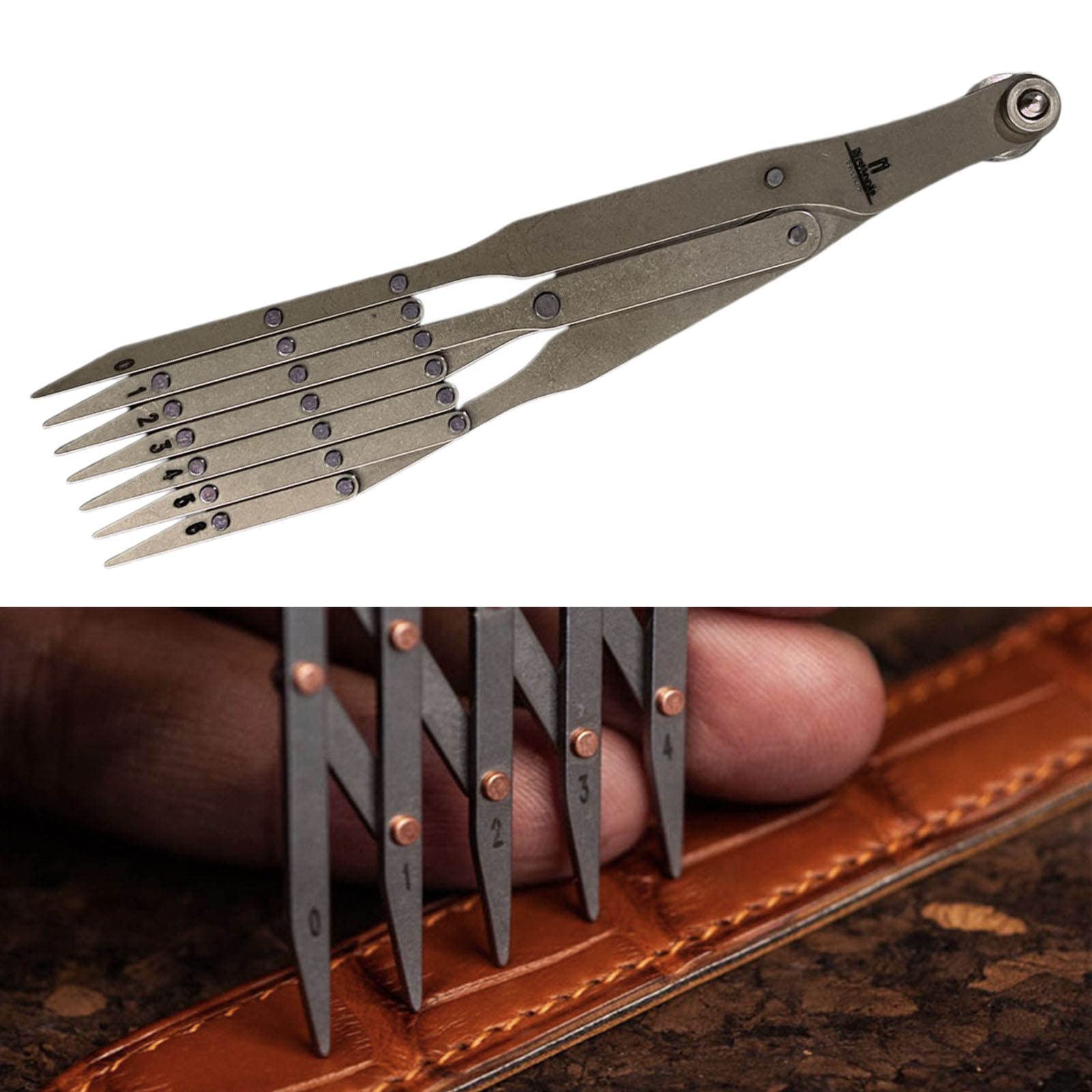 Harilla Spacer Quilting Expanding Uniform Scale Sewing Ruler for Grommet Button Holes Drapery Adults Dressmaker, 7 Point