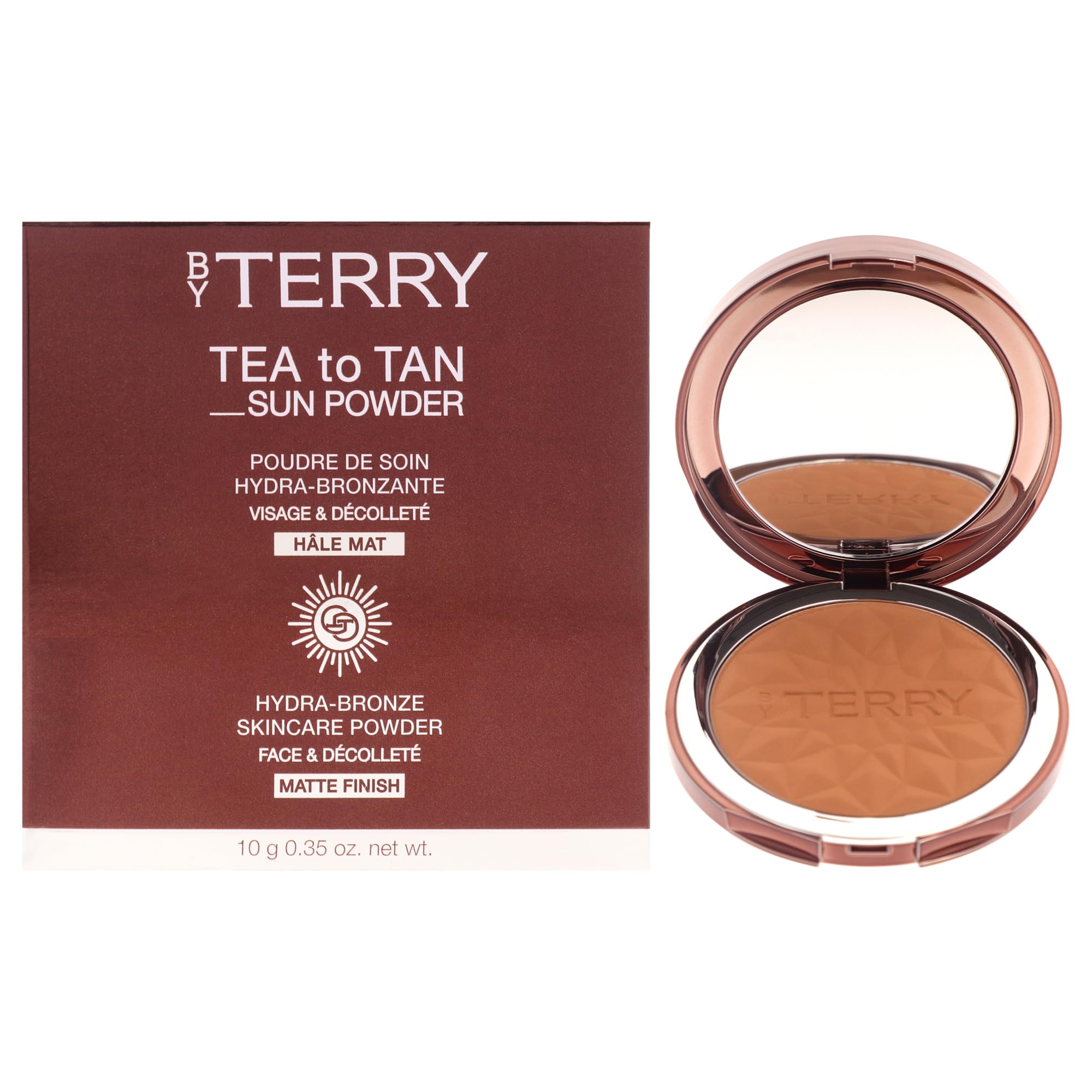 Tea To Tan Sun Bronzer Bronzer - Feuchtigkeitsspendendes und geschmeidiges Bronzing mit veganer Formel für Hautpflege, 2 Töne Medium Bronze