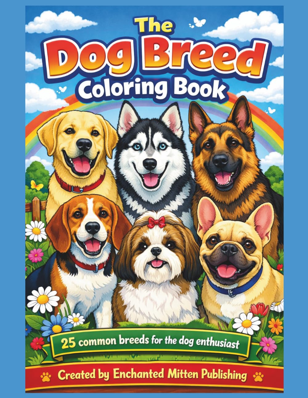 The Dog Breed Coloring Book: 25 common breeds for the dog enthusiast