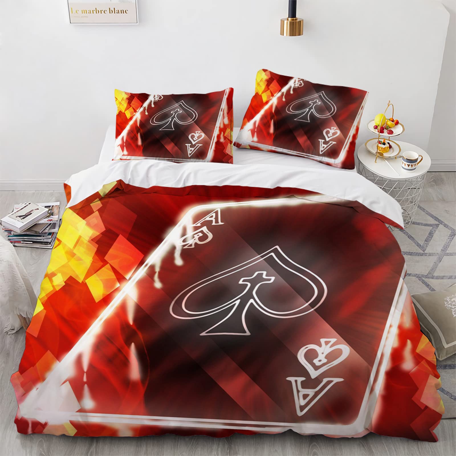 YURKO Set Copripiumini E Federe Musica Musicali Niente Stiratura Cotone Poliestere Copri Piumino Singolo Bimba 155 X 220 Cm Con 2 Federe 50X75Cm