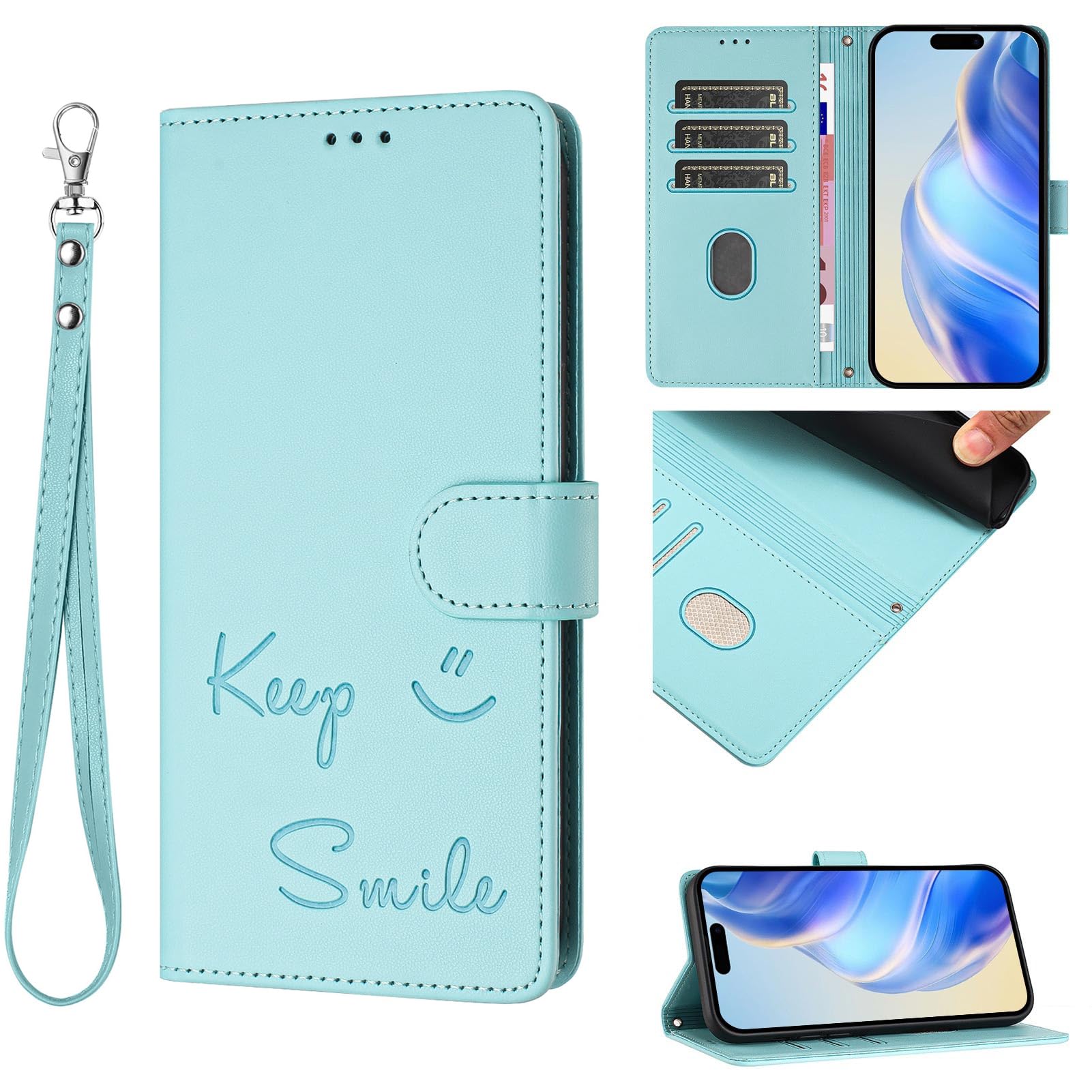 Custodia per Nokia C30, antiurto, a portafoglio, in pelle, con