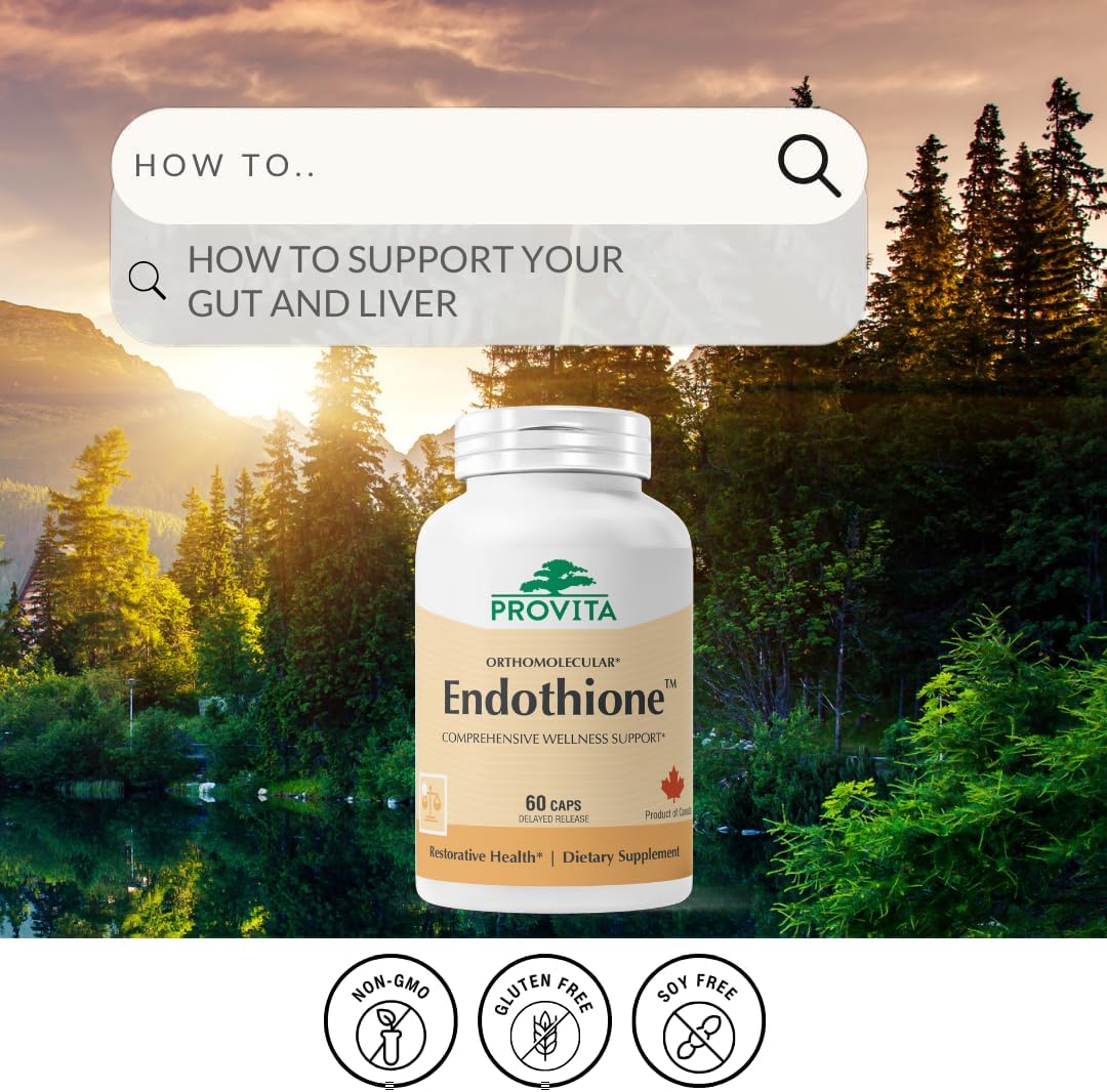 PROVITA Endothione | Glutathione Booster | Supports Natural L-Glutathione Production | Precursors with Zinc, Selenium & Probiotic | Detox Support | Immune Health | Liver Function | 60 Veg Capsules