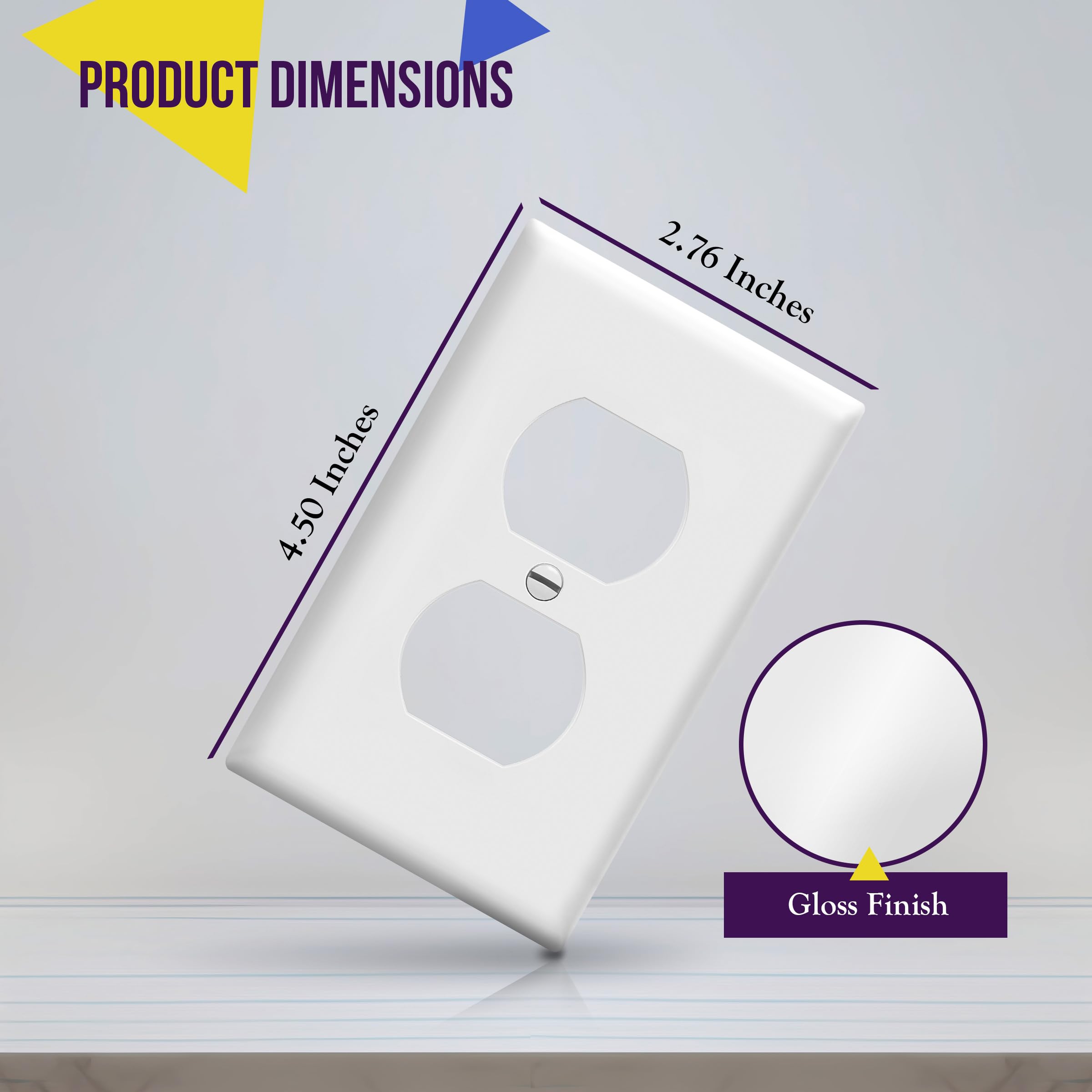 ENERLITES Outlet Covers - 5 Pack White -2