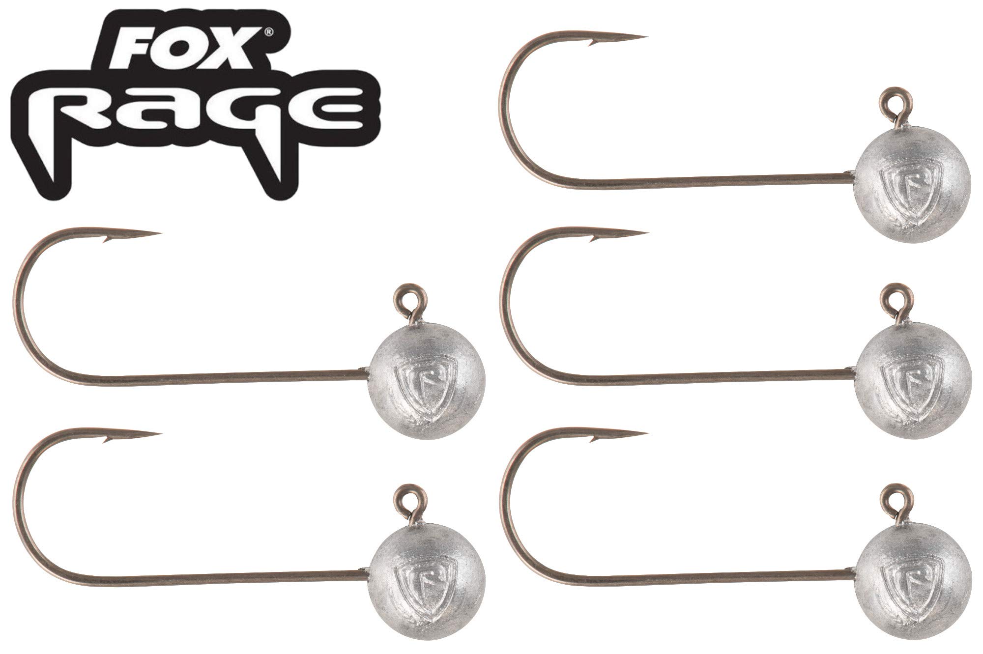 Fox Rage Pike Predator Fishing Micro Jigs with Super Sharp Hook size 4 6g x 5