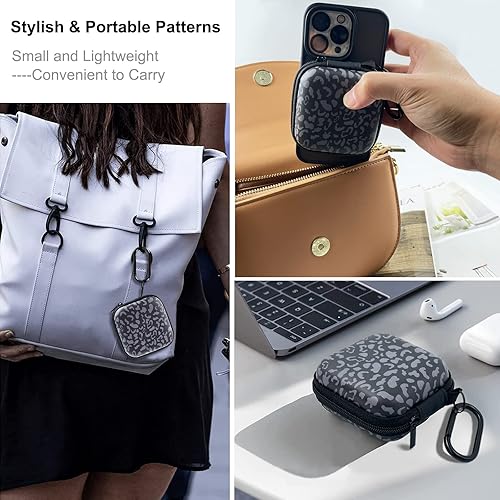 Miniatura 6 de KOUJAON - Funda para auriculares carcasa rígida de EVA con mosquetón de acero inoxidable bolsa de almacenamiento de viaje compatible con AirPods Pro