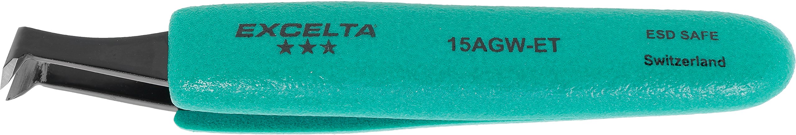 Ergo-Tweeze (ERGPL) - 15A-GW-ET - Tweezers - Cutting - Angulated - Three Star - Carbon Steel - Ergonomic Grip, 1" Height, 0.75" Wide, 5" Length