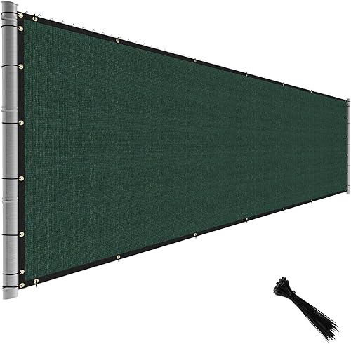 Miniatura 1 de TANG Sunshades Depot - Pantalla de valla de privacidad verde de 4 pies x 25 pies, pantalla de valla temporal de 150 GSM, cubierta de valla de malla