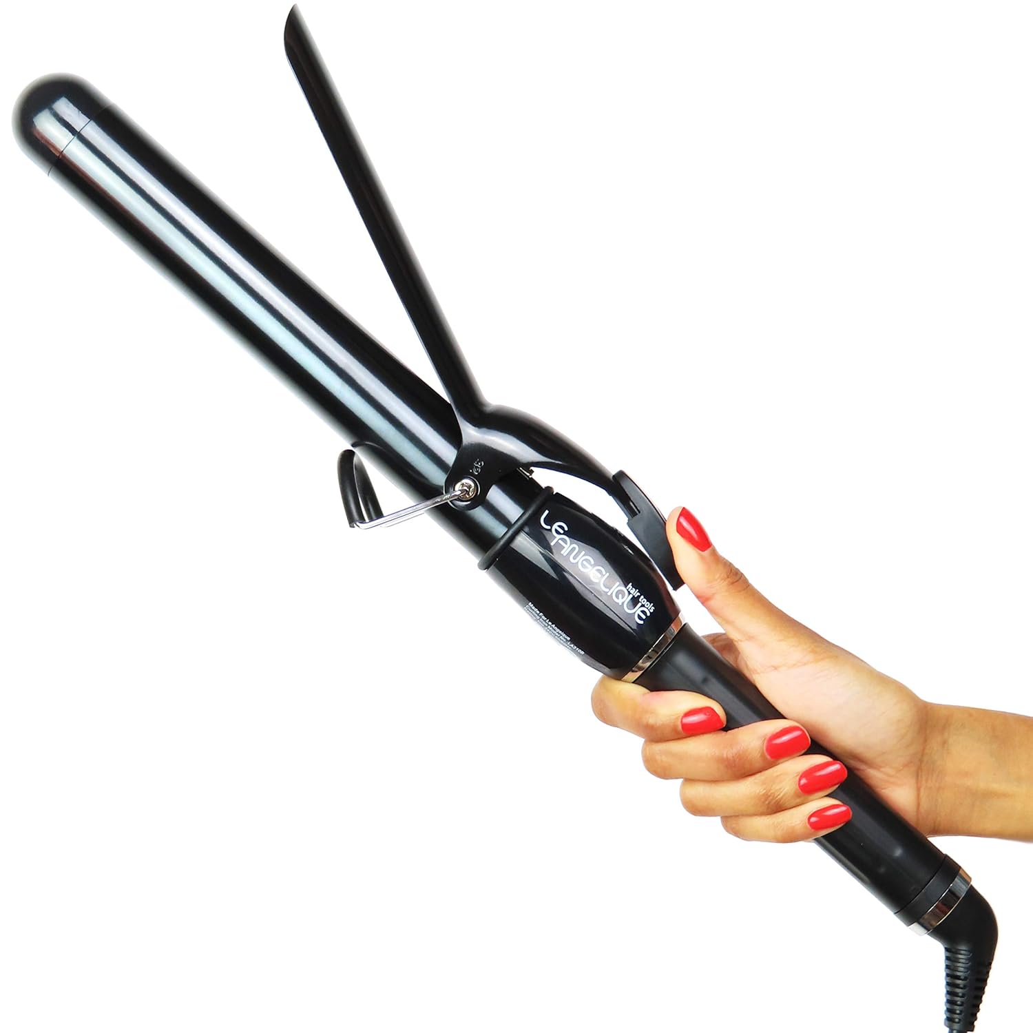Le Angelique 1.25 Inch Curling Iron with Clip – Professional 8″ Extra Large Barrel for Big Long Hair | 1 1/4″ 32mm Wide Thick Ceramic Curler Wand | Adjustable Temperature | Dual Voltage Le Angelique 1.25 Inch Curling Iron with Clip – Professional 8″ Extra Large Barrel for Big Long Hair | 1 1/4″ 32mm Wide Thick Ceramic Curler Wand | Adjustable Temperature | Dual Voltage