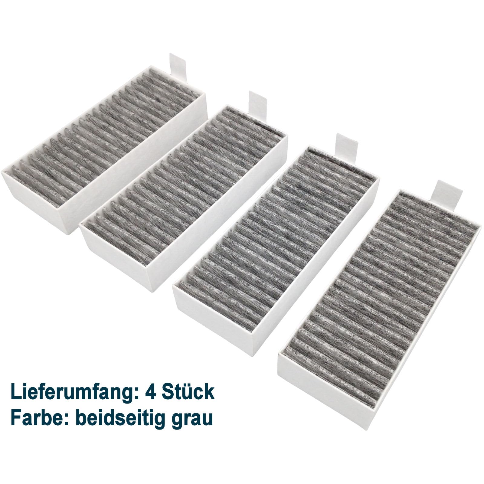 4 x Aktivkohlefilter passend für Siemens Clean Air HZ9VRCR0, HZ9VRCR1, HZ9VRUD0, 17004796, 17004798, 17007505 für Kochfelder mit Dunstabzug ED6, ED7, ED8, EH6, EH8, EX8
