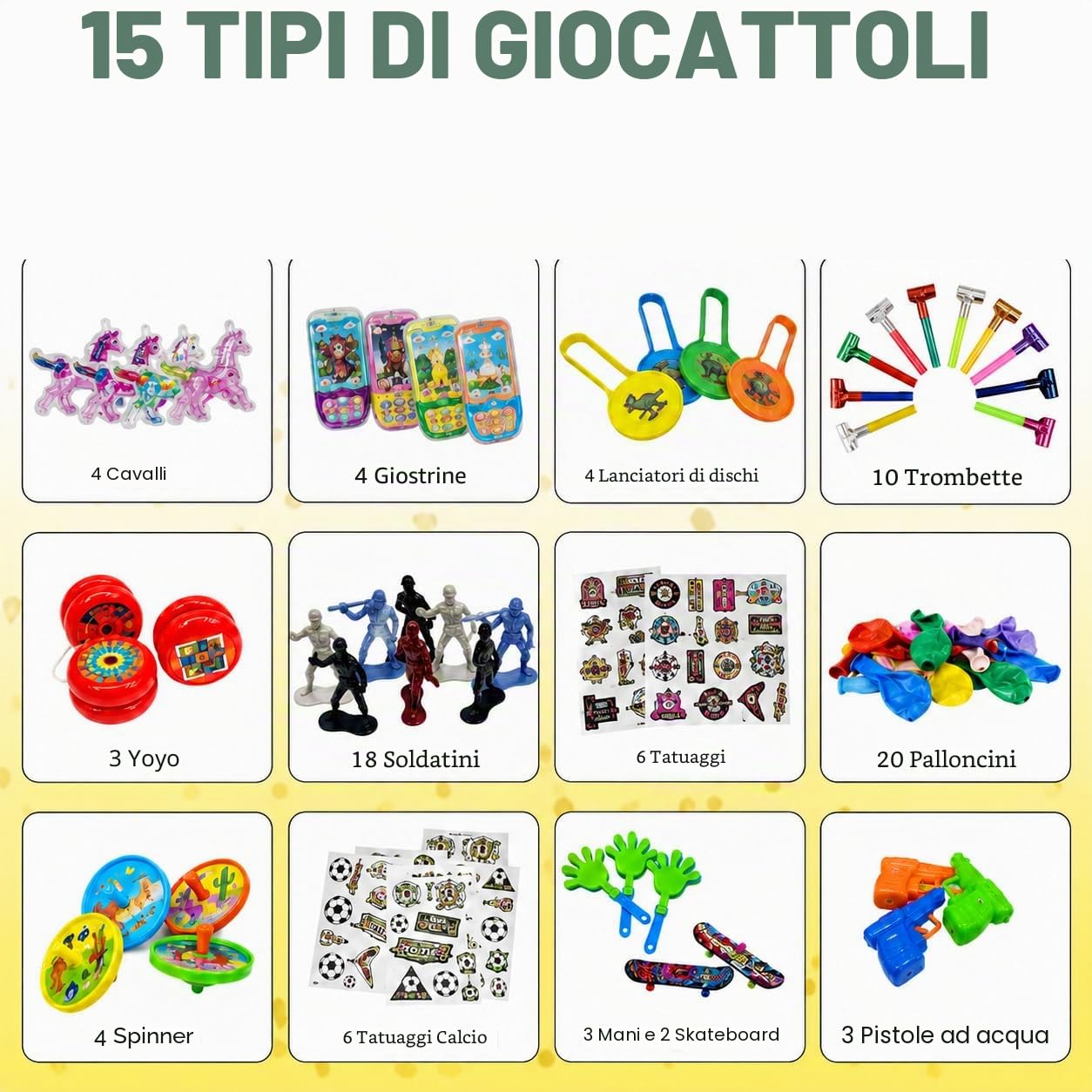 Pignatta Compleanno con 80 Giochini per Feste Bambini + Pentolaccia Happy Birthday