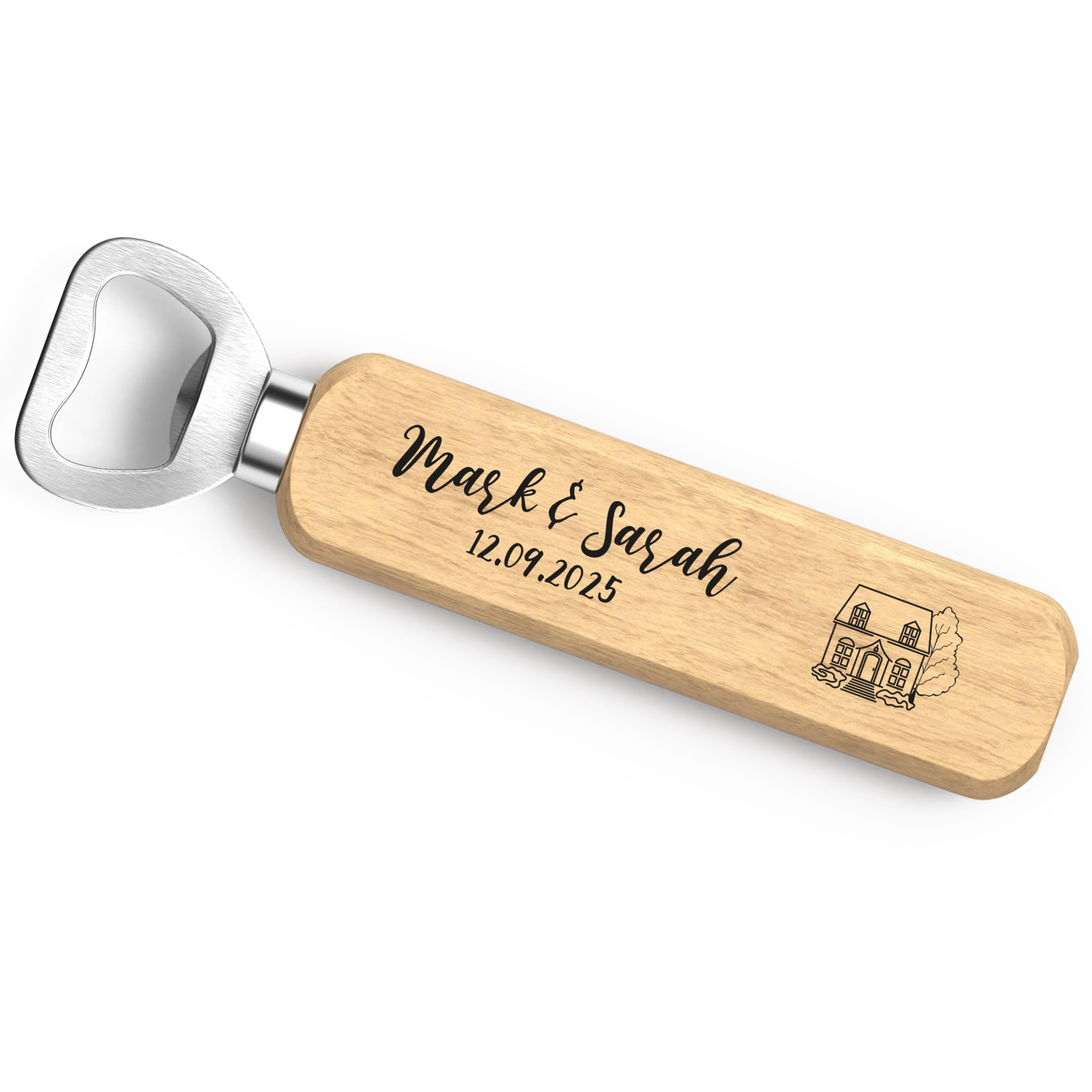 Beecreative House Warming Gifts New Home, Personalised New Home Gifts, New Home Gifts For Couple, First Home Gifts, New Home Present, Wooden Bottle Opener