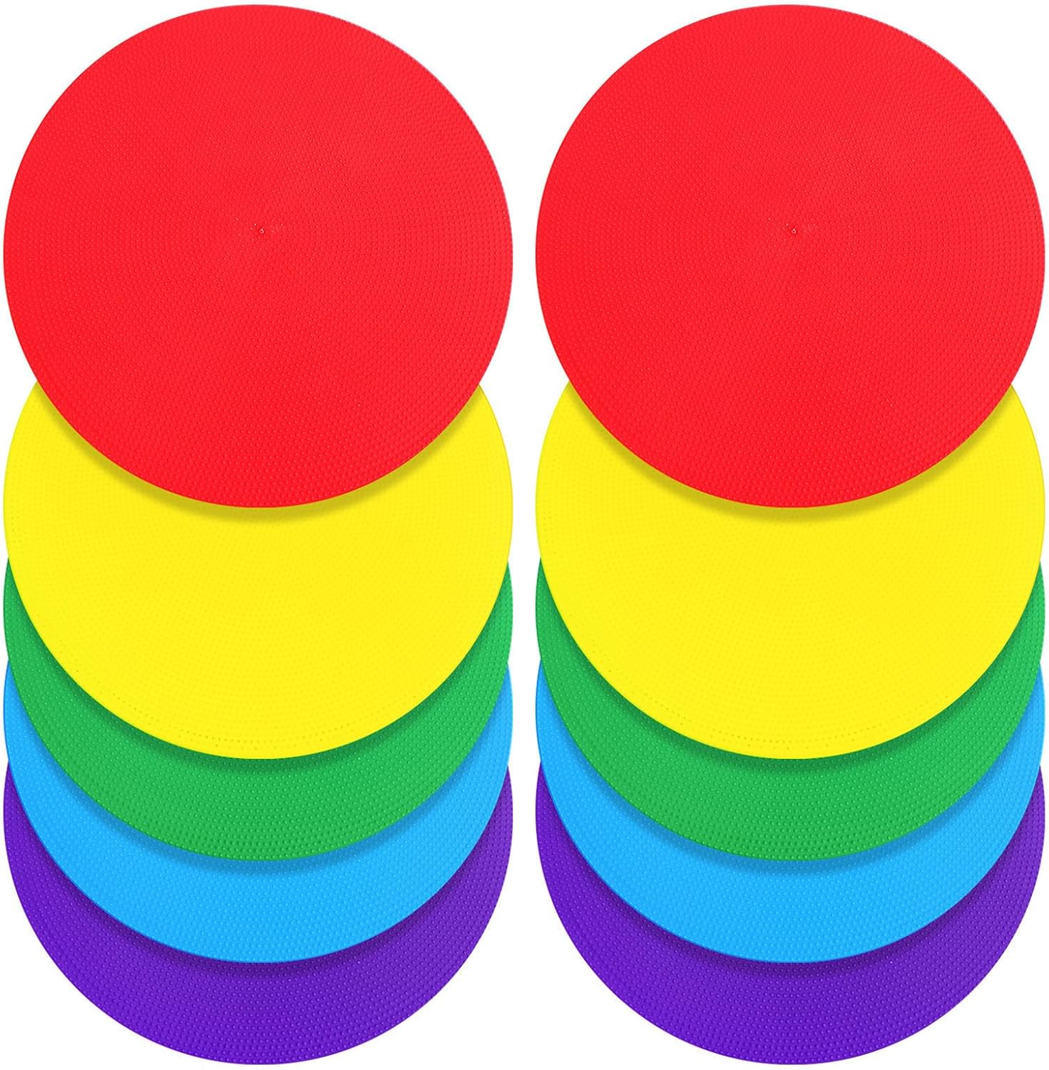 10 Pcs Circular Plastic Spot Markers for Soccer and Basketball Training, Sturdy Floor Markers Enhancing Safety, for Football Party Decor and Practice Sessions