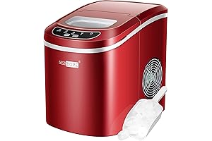 VIVOHOME 26 lbs/Day Red Countertop Ice Maker