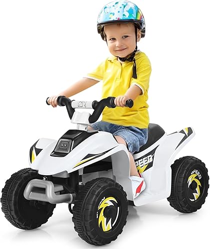 DORTALA ATV para niños, auto de juguete motorizado alimentado por batería de 6 V con velocidades altasbajas, ruedas antideslizantes, Quad eléctrico