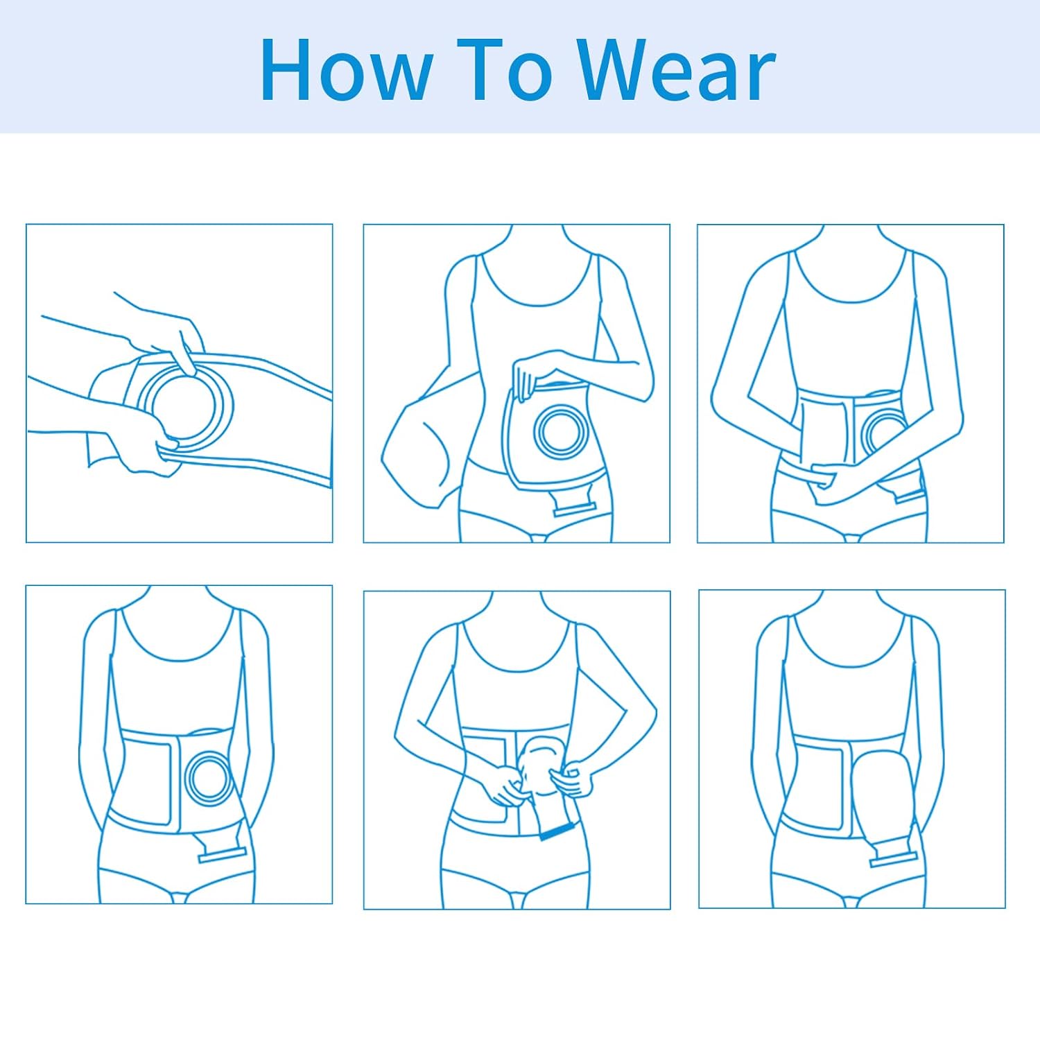 Adjustable Ostomy Support Belt for Men & Women, Breathable Abdominal Binder with Multiple Hole Sizes, Elastic Ostomy Bag Stabilizer, Post-Surgery Comfort Girdle, All-Season Fit (Medium)