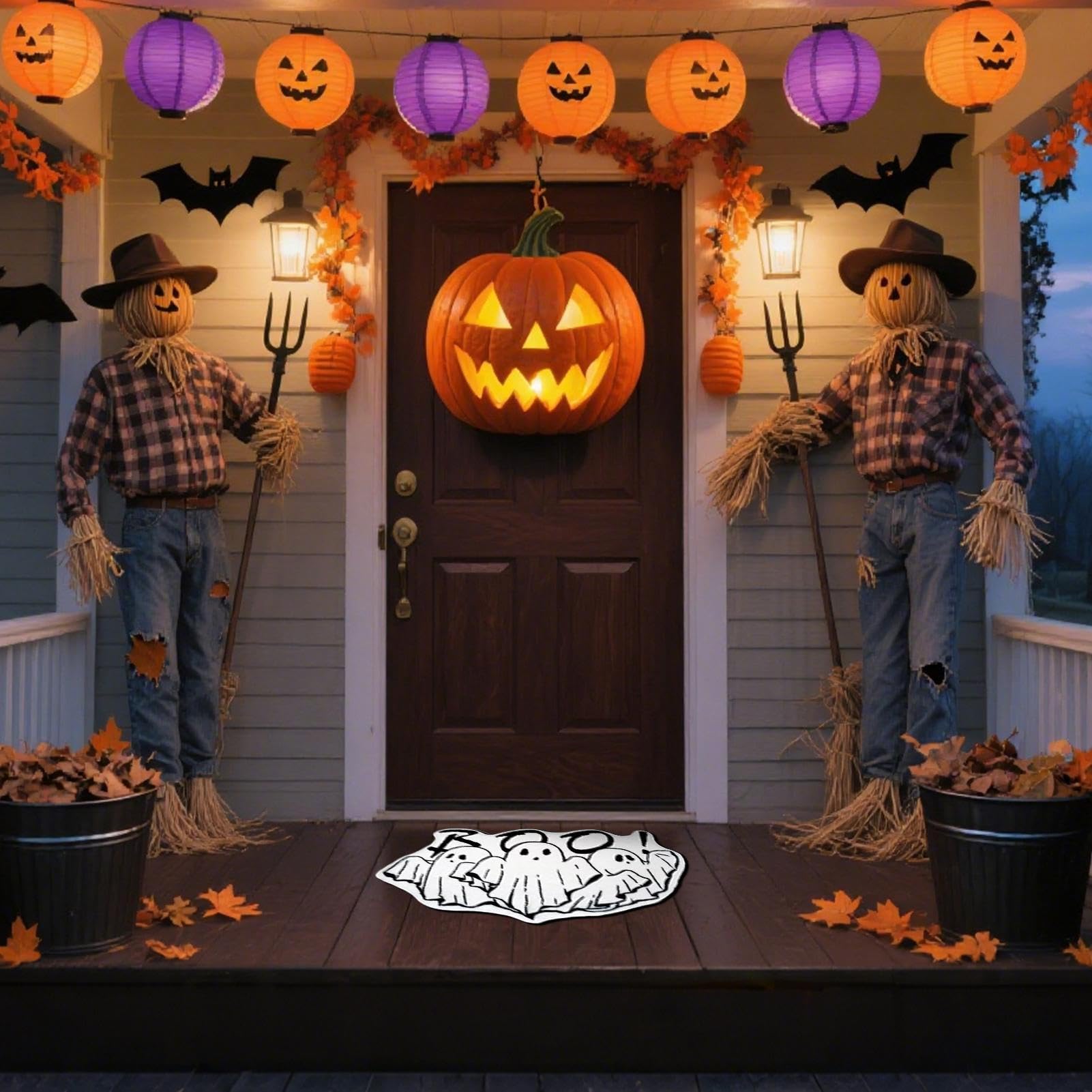 Generico Tappeto da bagno di Halloween | Mat di non Slip SuperAbsorbent | Casa da cucina per decorazioni per il bagno | Felpudo morbido sicuro per bambini e anziani