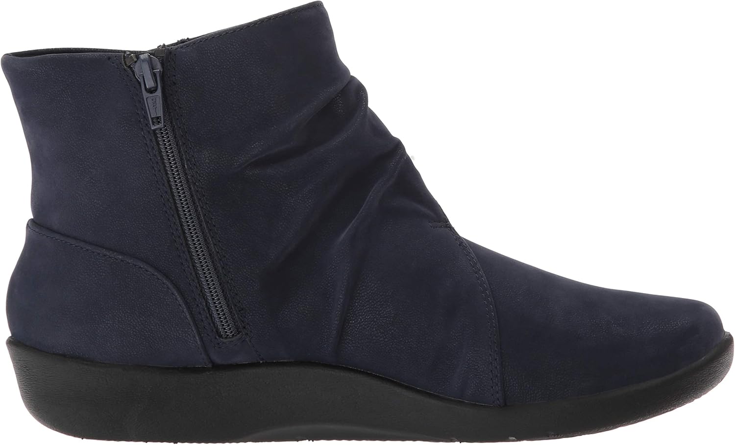 Clarks Women's Slouch Boots 060 M US Navy Synthetic Nubuck