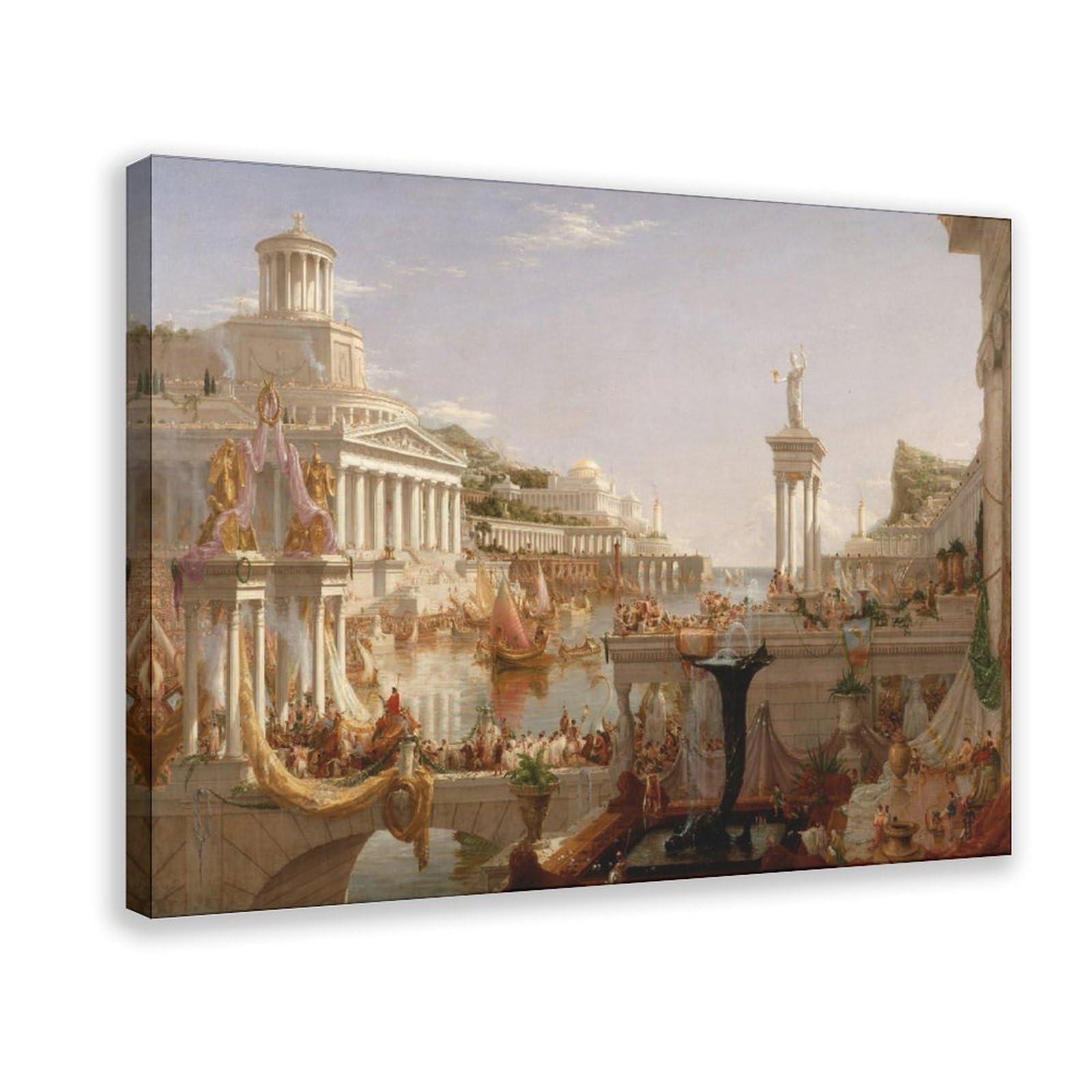 WCYB Thomas Cole Course of Empire The Consummation of The Empire by Thomas Cole Prints Posters Canvas Deco Paintings Wall Art For Office Living Room Frame