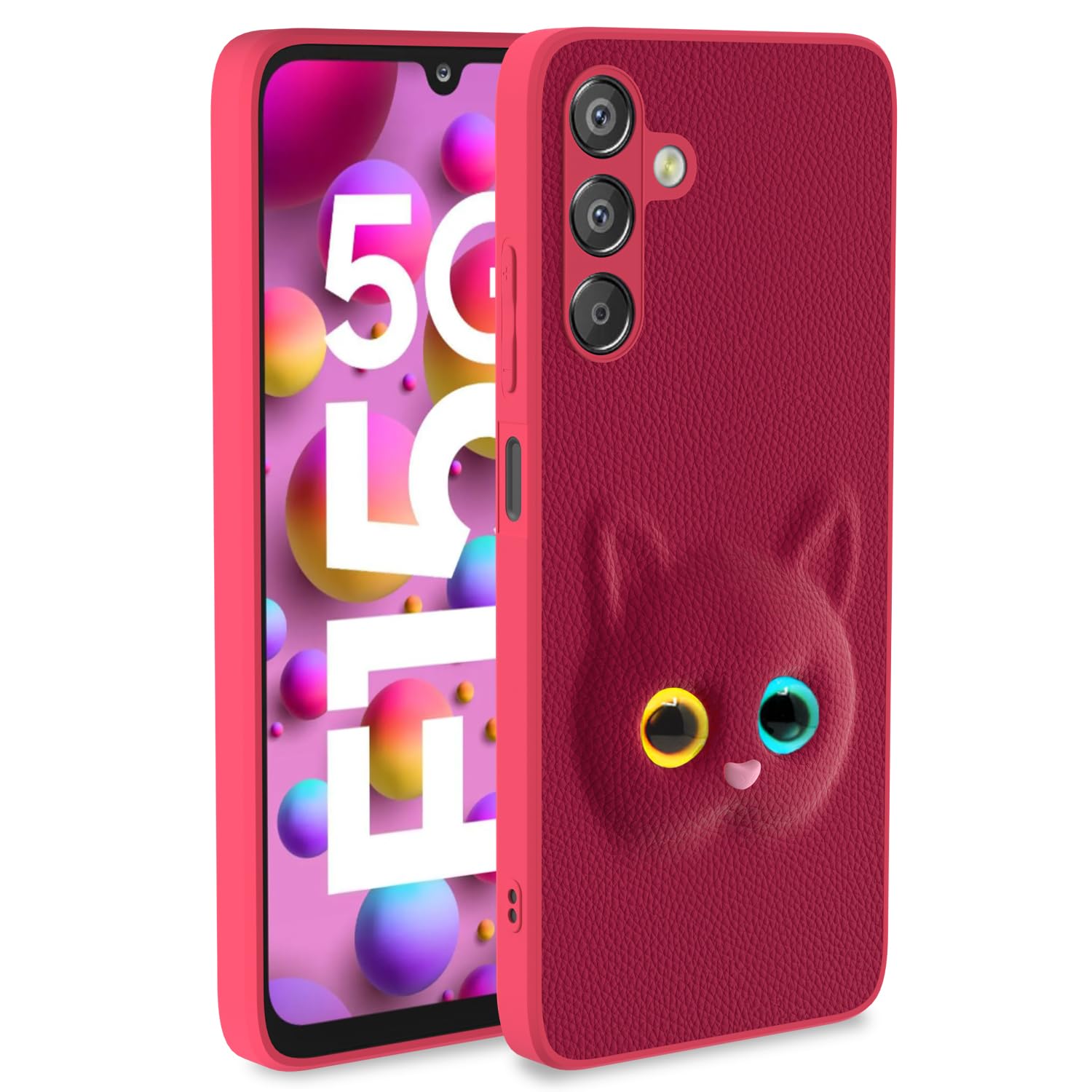 Pikkme Back Cover for Girls | Cute Cat Leather Finish | Soft TPU | Case for Samsung Galaxy F15 5G / M15 5G / M15 Prime 5G (Pink) (B0D5CR4CG3) Amazon Price History, Amazon Price Tracker