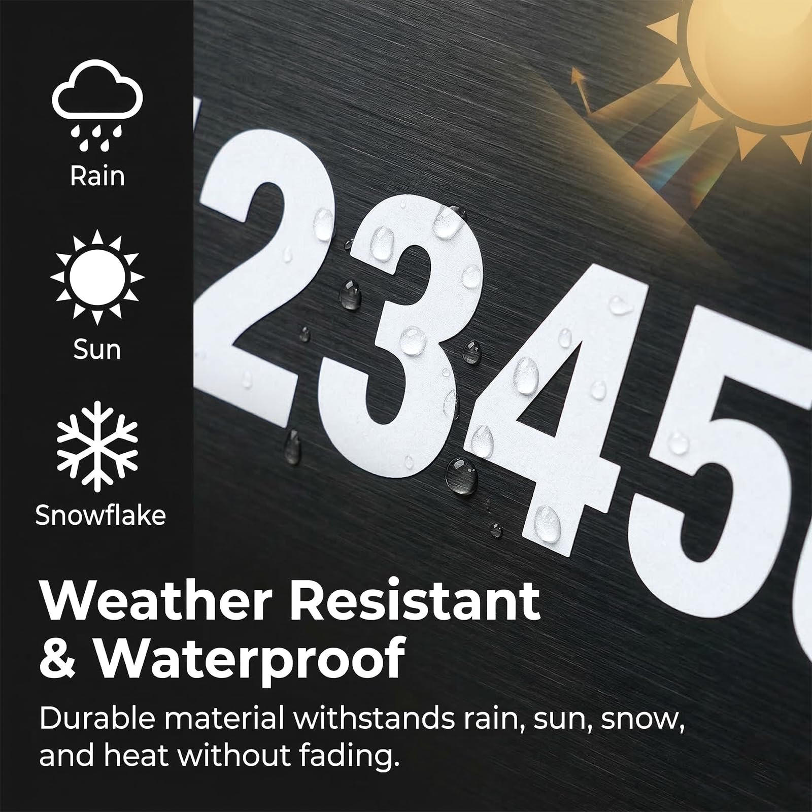 4 Blatt Klebezahlen Wetterfest Weiß, 5 cm Zahlen Aufkleber, Reflektierende 0-9 Vinyl Sticker Aufkleber Zahlen Selbstklebende für Postkasten Schilder Mülltonne Hausnummer
