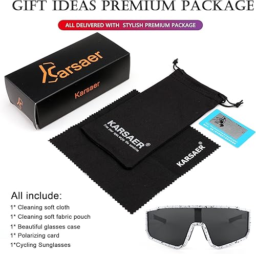 Miniatura 6 de Karsaer Visison - Gafas de sol polarizadas para ciclismo, equitación, deportes, hombres y mujeres, para Moutain Baseball MTB