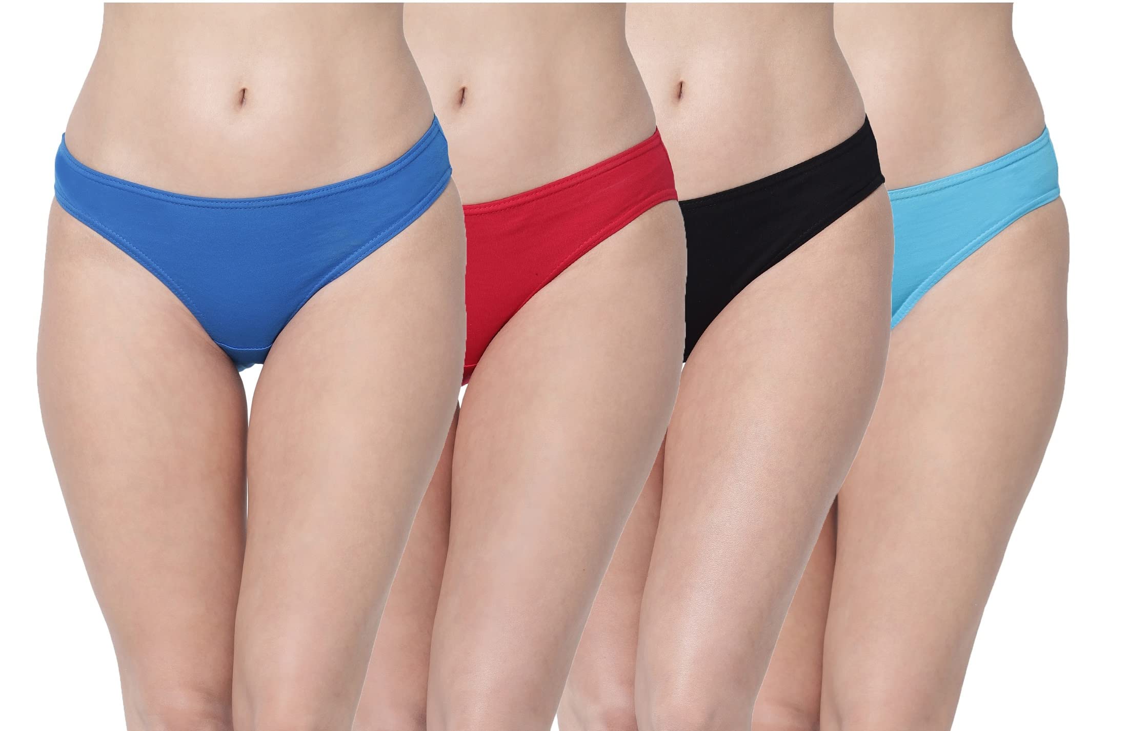 glus Women Cotton Plus Size Everyday Daily Wearing Soft Panty for Women Combo Multicolor Combo of Bikini & Hipster Full Coverage Panties Pack of 4-picture-53
