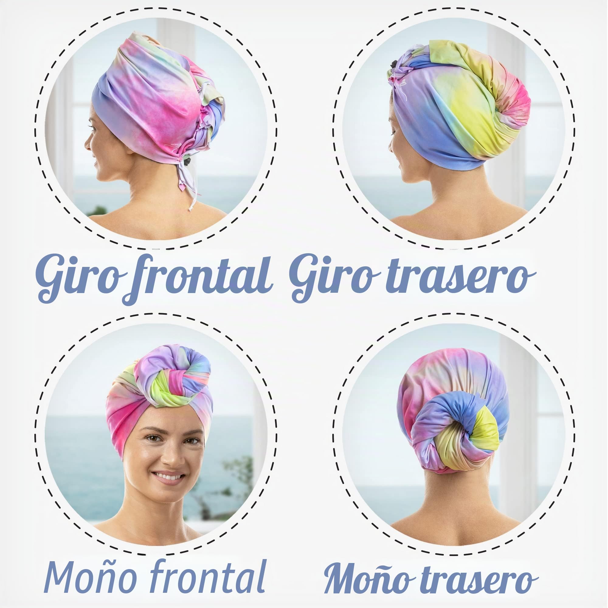 Toalla de microfibra para el pelo para mujer, regalo y viajes, suave como la seda, rizado, ondulado, liso, para niñas, esencial para el desprendimiento, antiarrugas, secado rápido, funciona mejor que