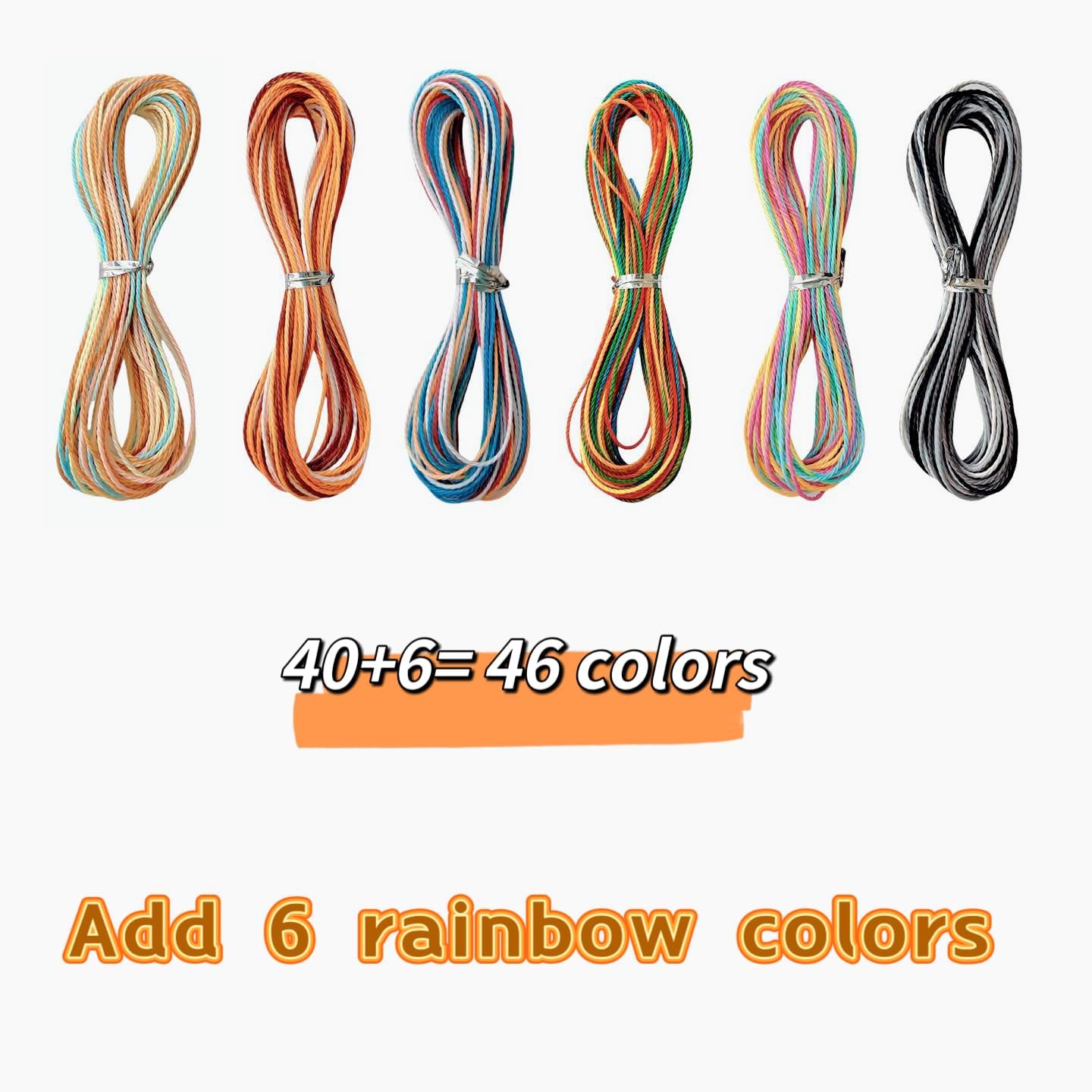 46 Colors 460m1mm Waxed Polyester Cord Bracelet Cord Wax Coated Thread for Jewelry Making Waxed String for Bracelet Making 10m for Each Color - Image 2